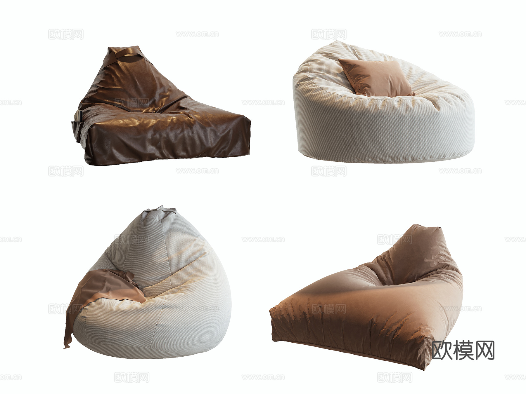 现代懒人沙发su模型