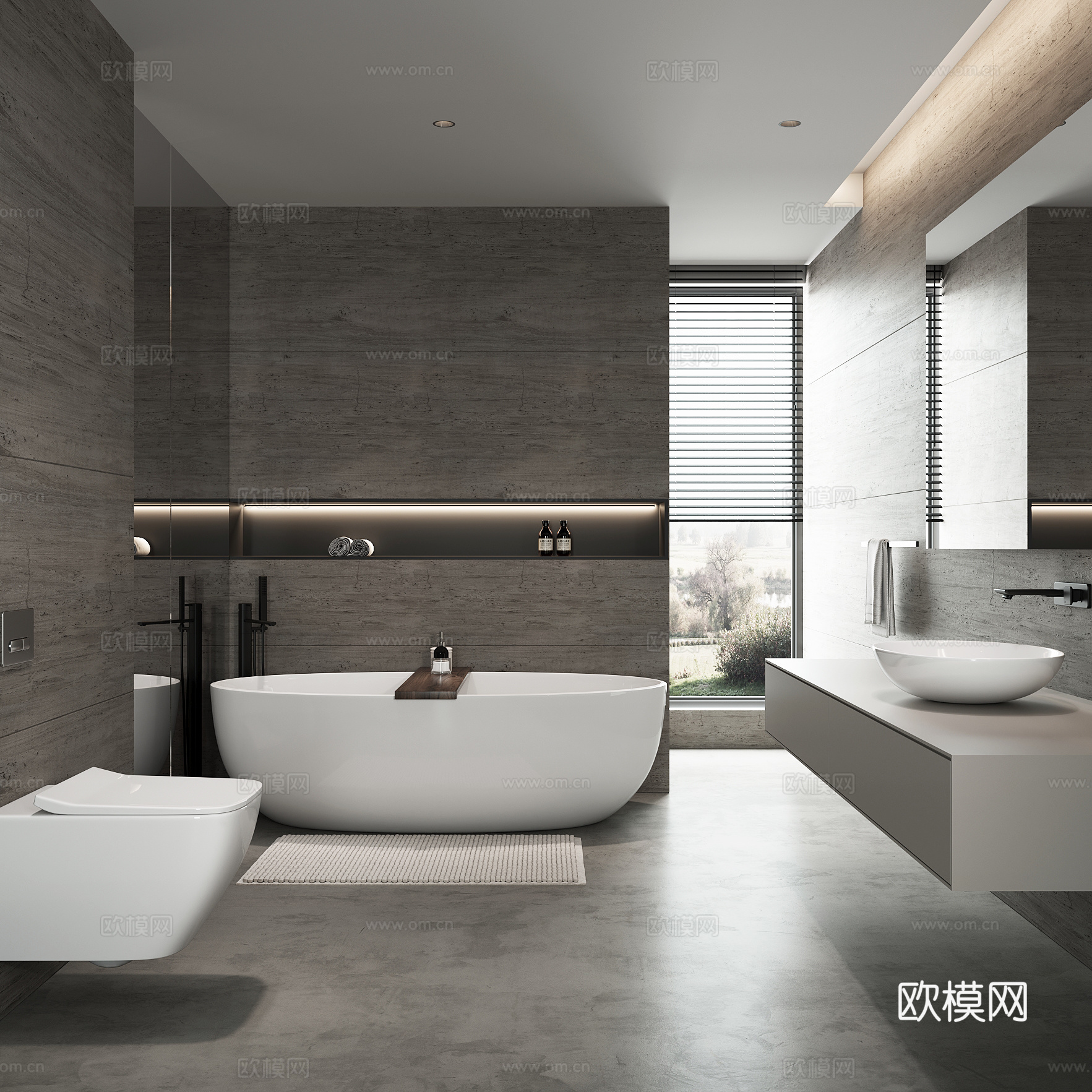 现代卫生间su模型