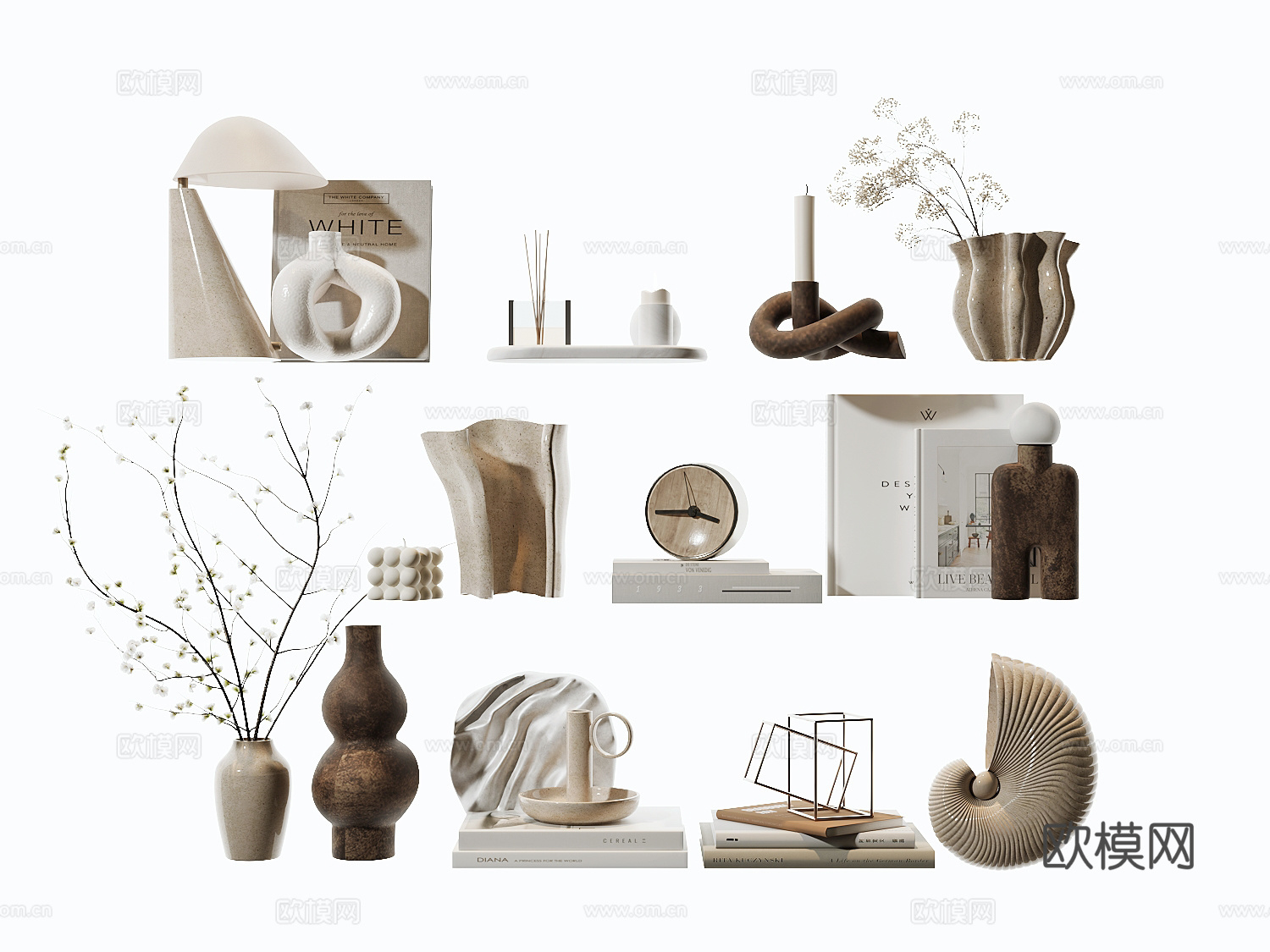 现代装饰品摆件su模型