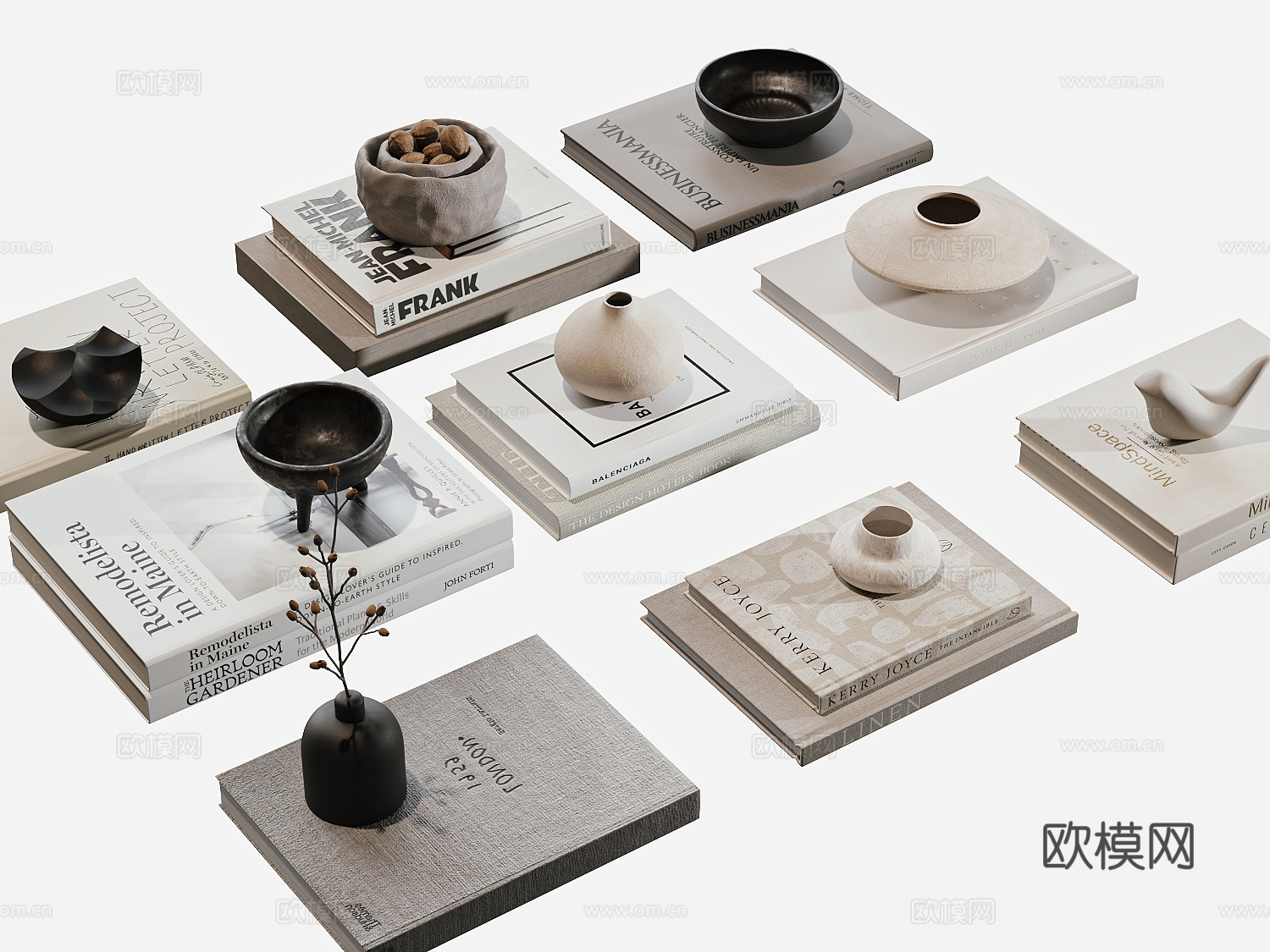 现代书籍3d模型