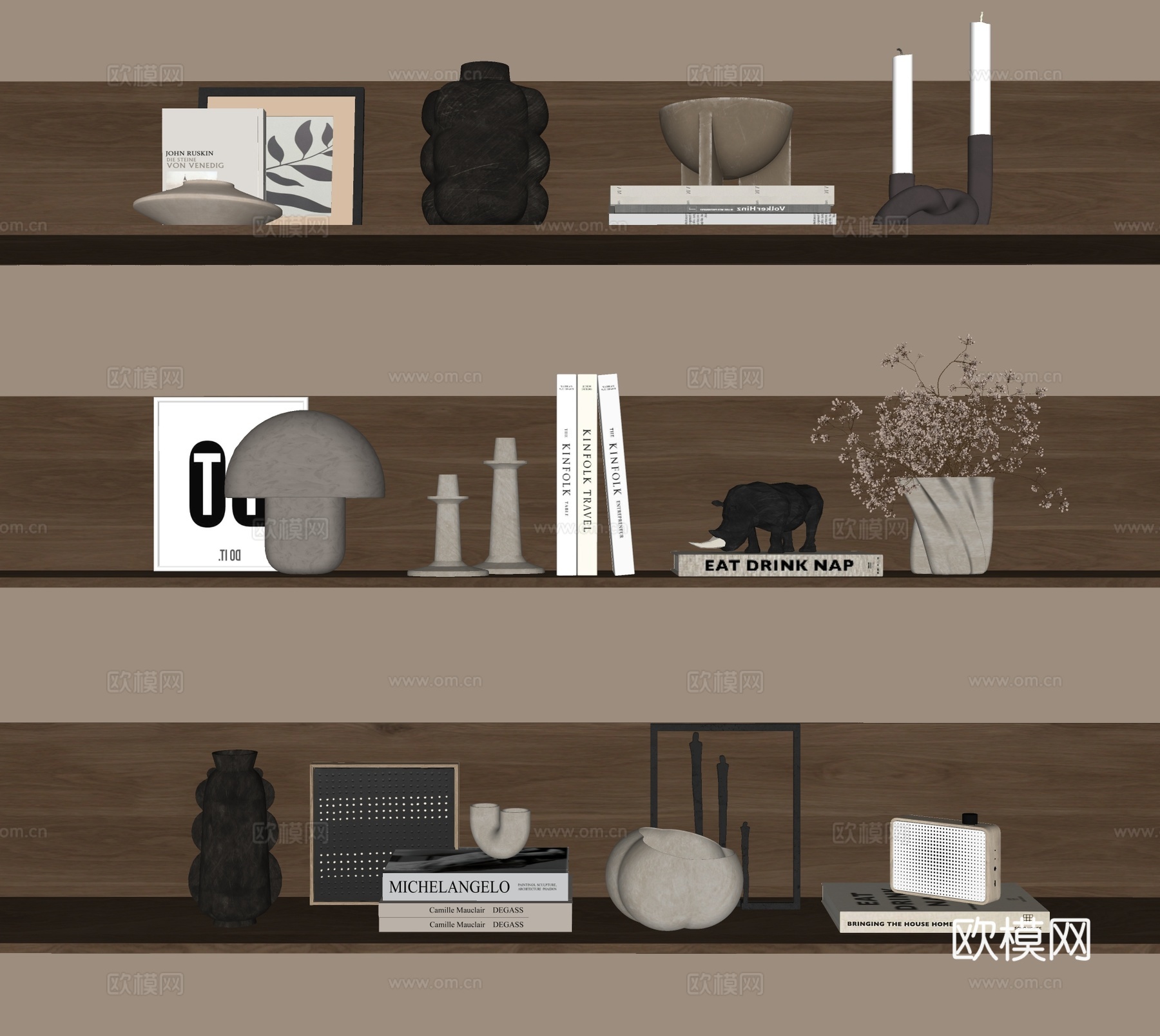 现代装饰品摆件su模型