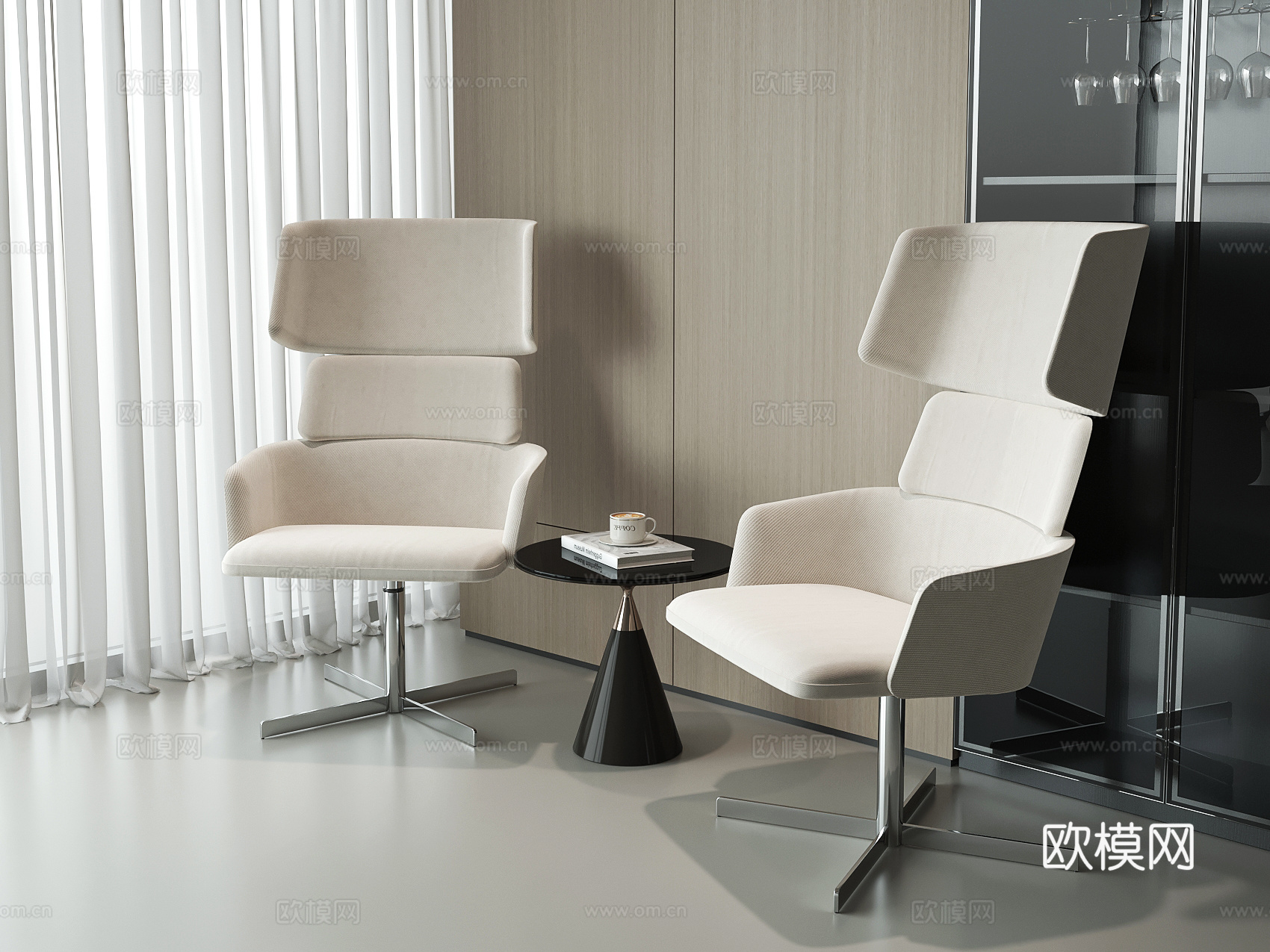 现代休闲椅su模型