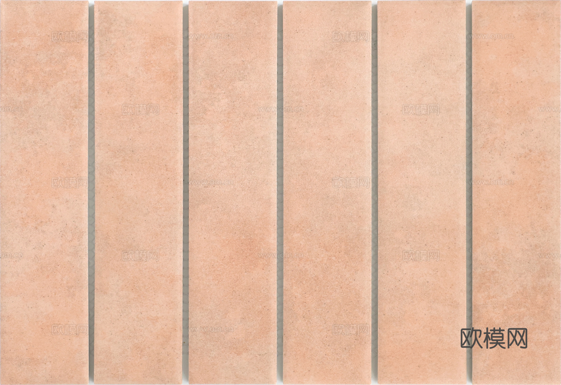 浅粉橘长条手工砖 复古哑光水泥砖 南洋风背景墙瓷砖 高清无缝