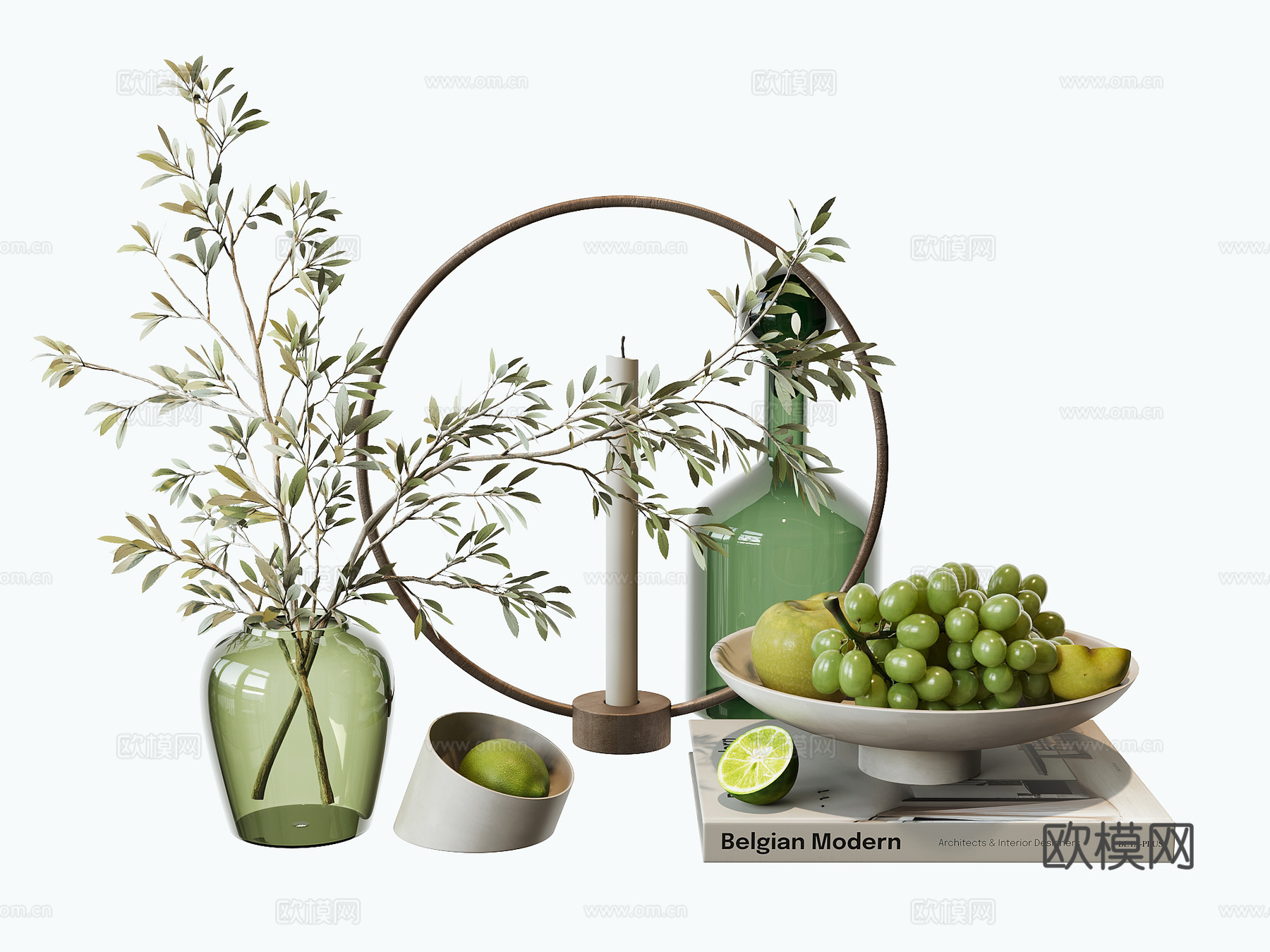 现代装饰品摆件su模型