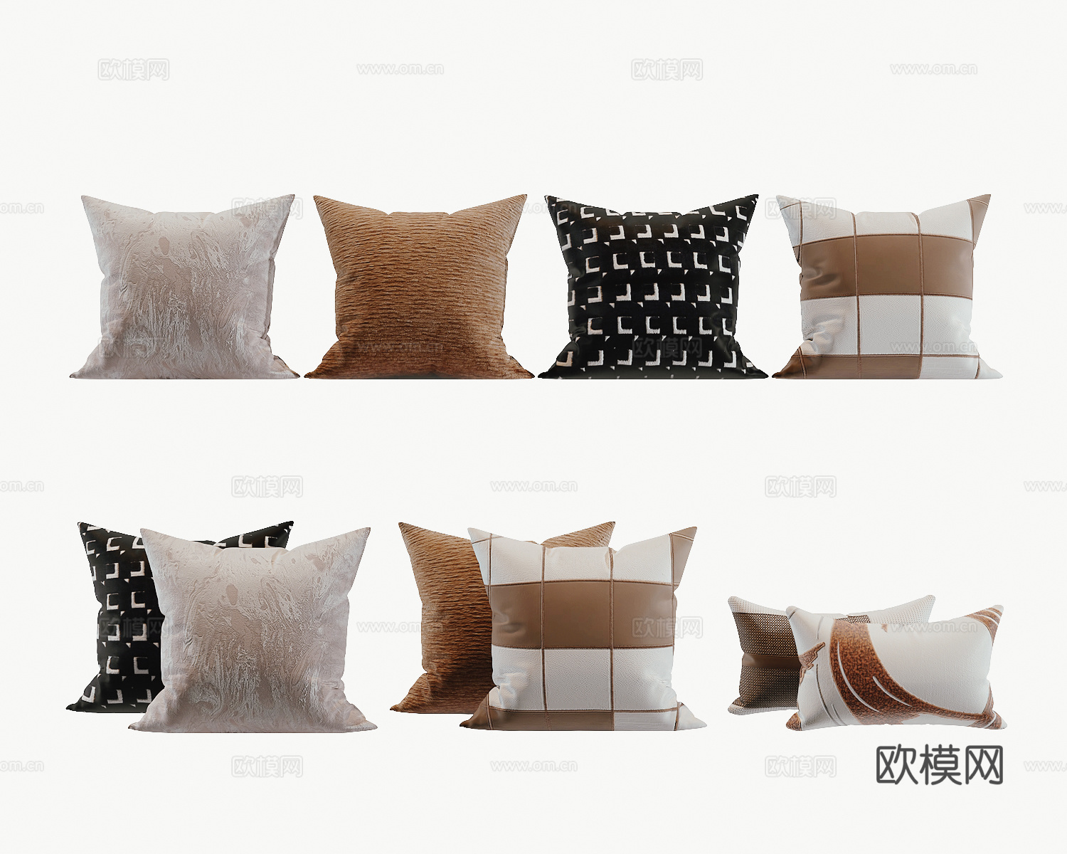 现代抱枕枕头su模型