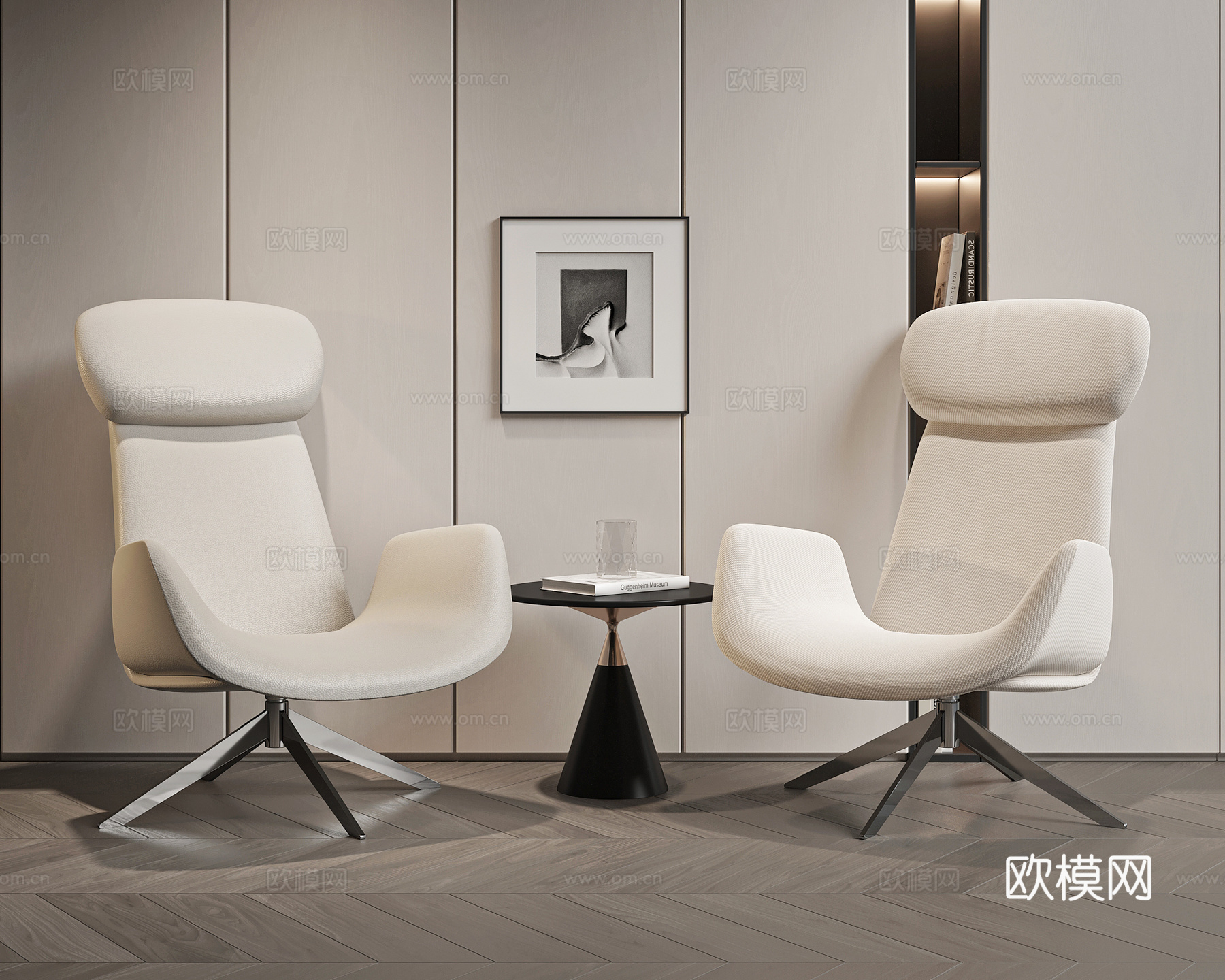 现代休闲椅su模型