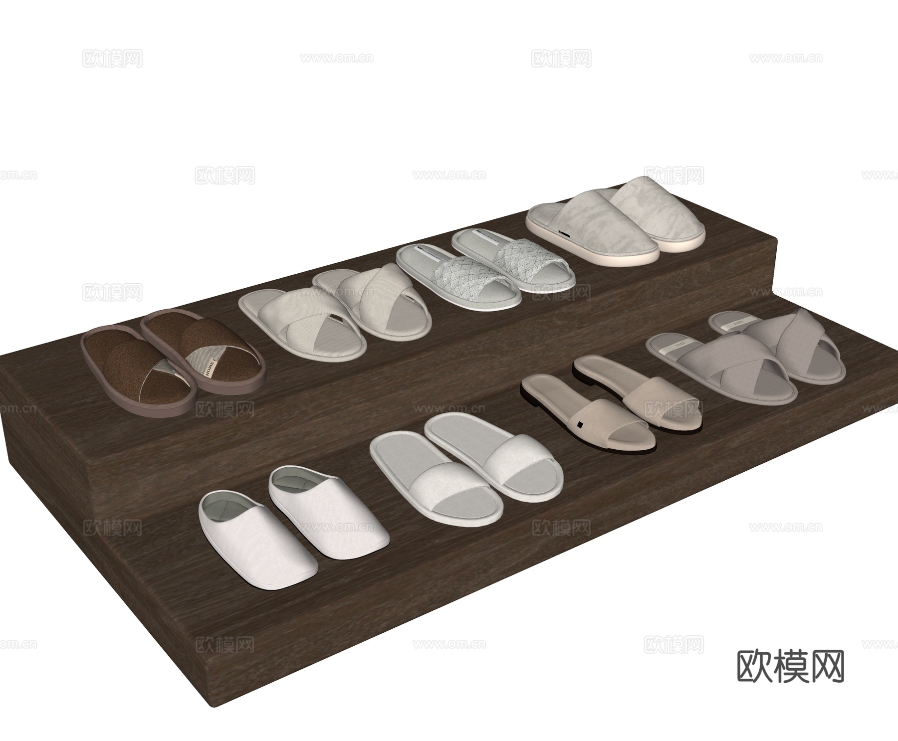 现代拖鞋su模型