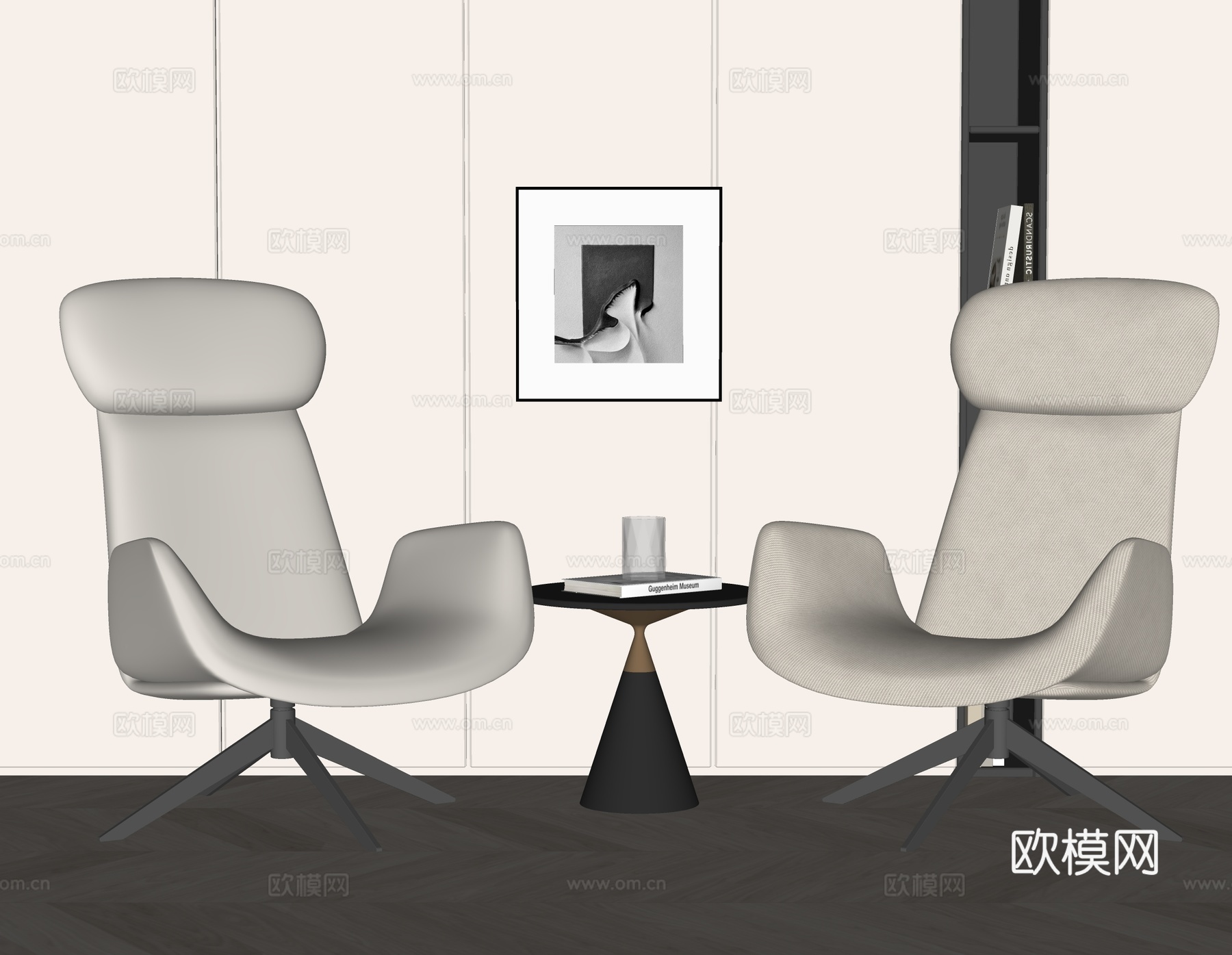 现代休闲椅su模型