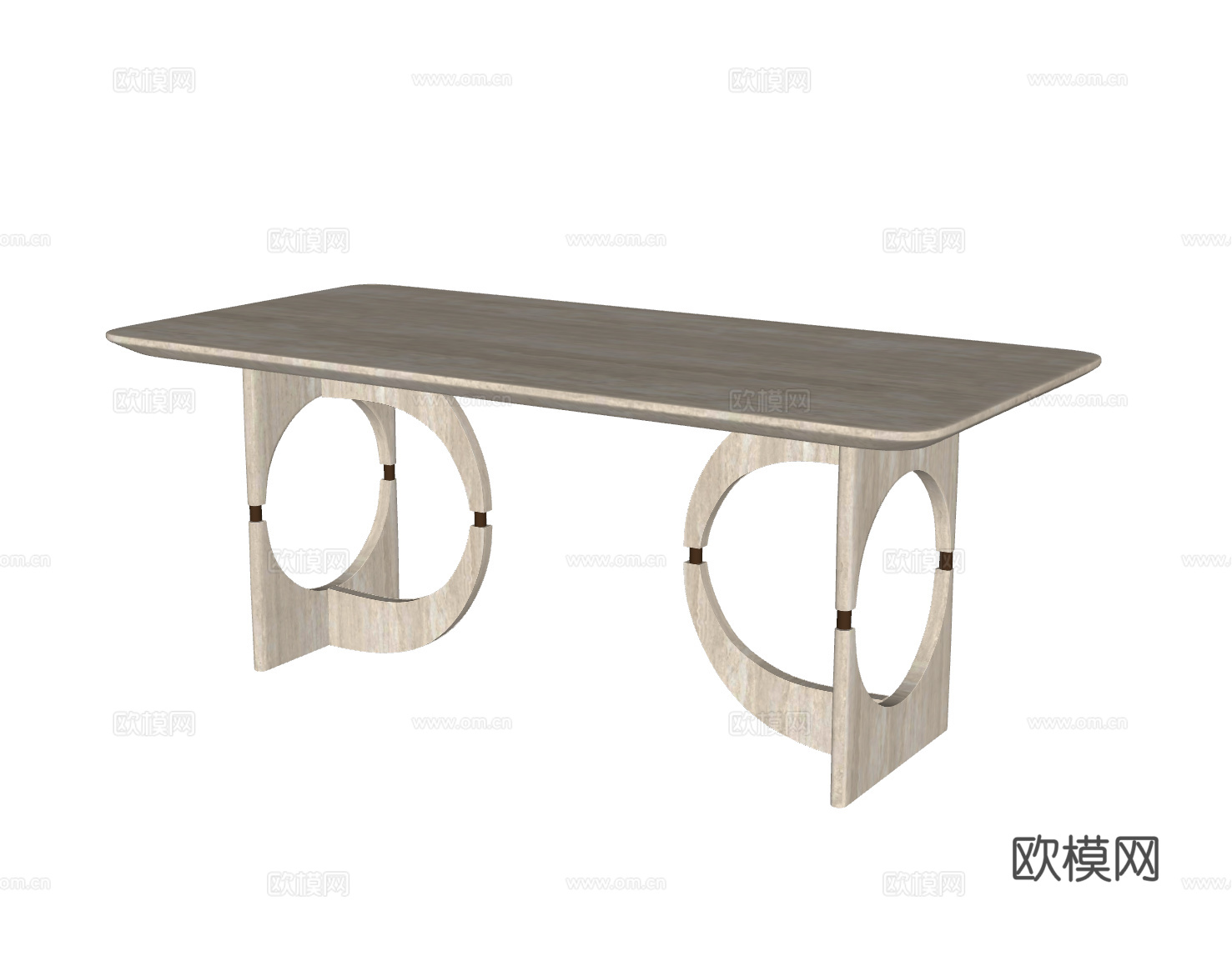 意式轻奢餐桌su模型