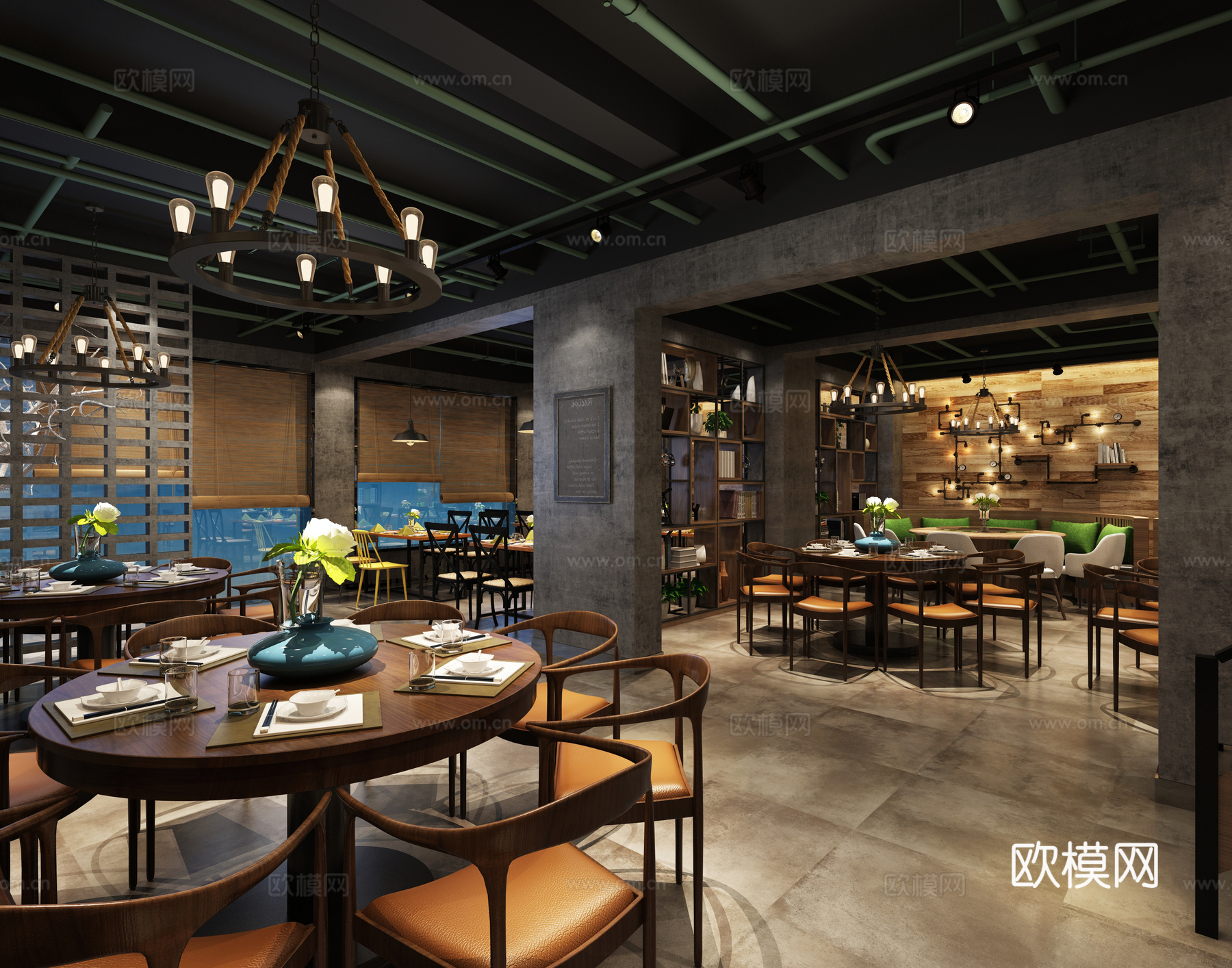 工业风鱼火锅工装3d模型