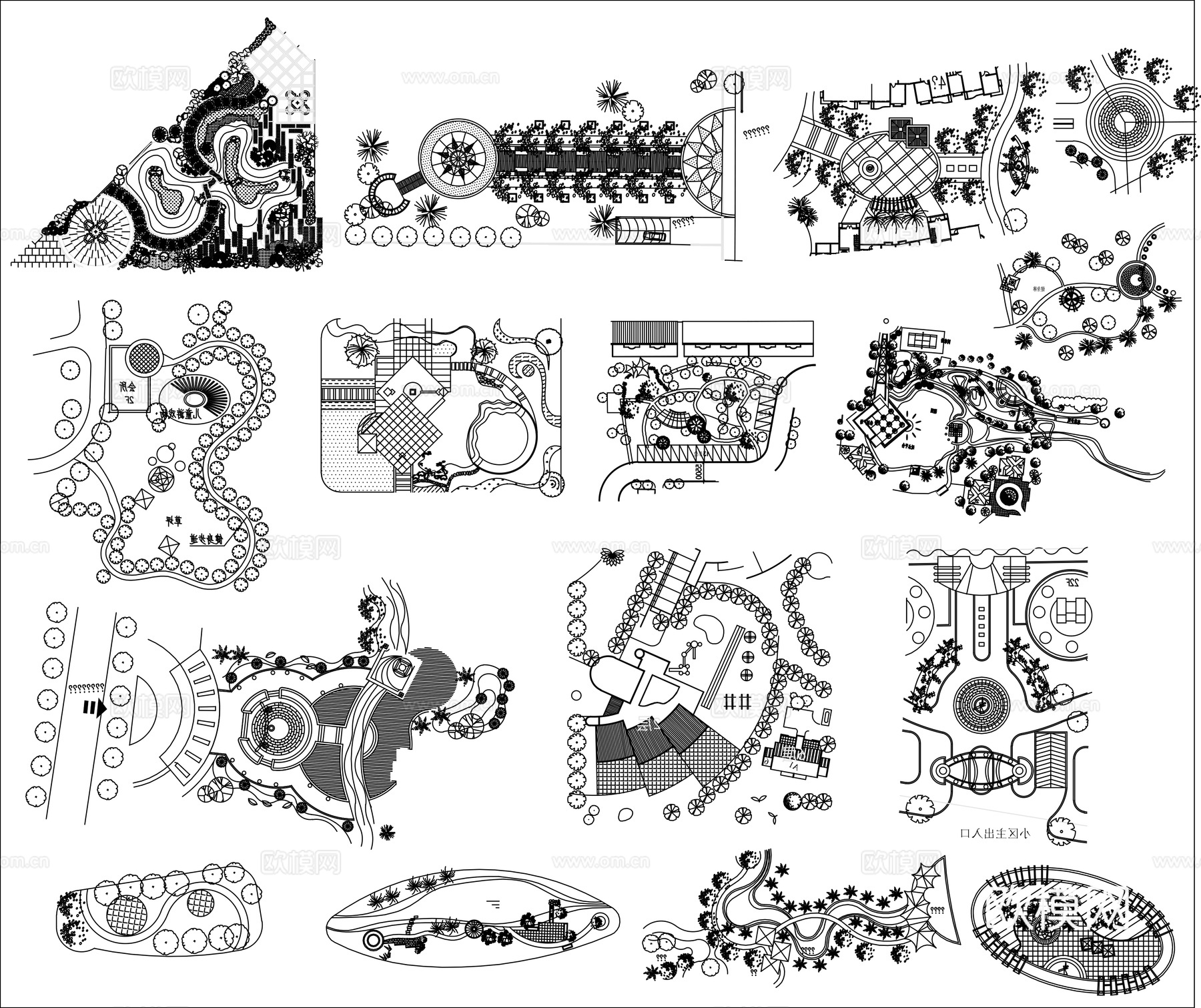 别墅造景户外庭院造景阳台造景室内小景cad施工图下载（渲染图2）