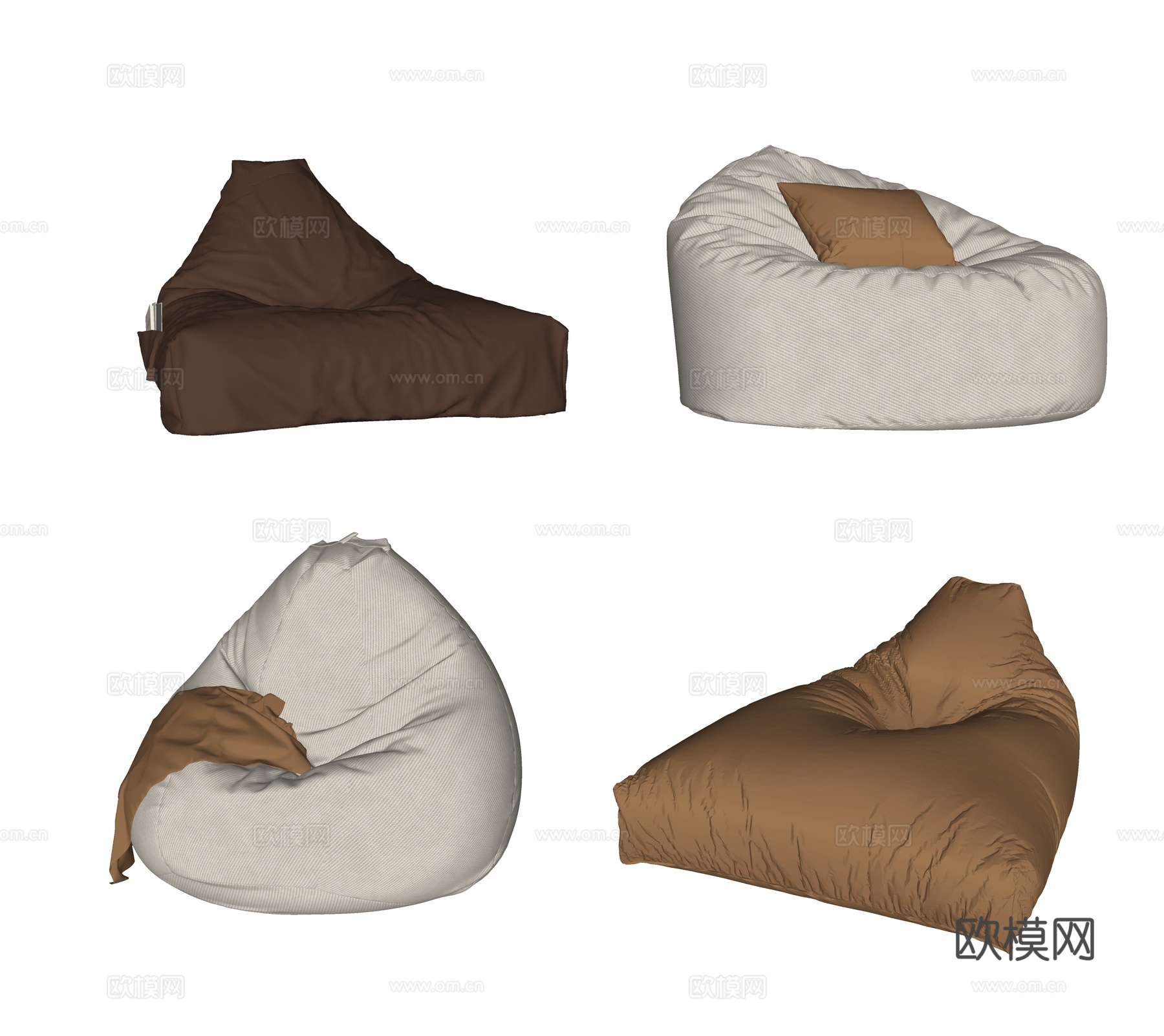 现代懒人沙发su模型