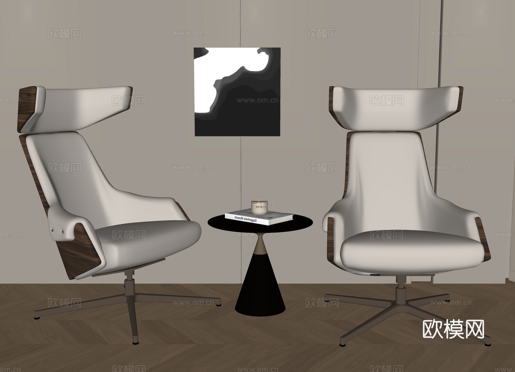 现代休闲椅su模型