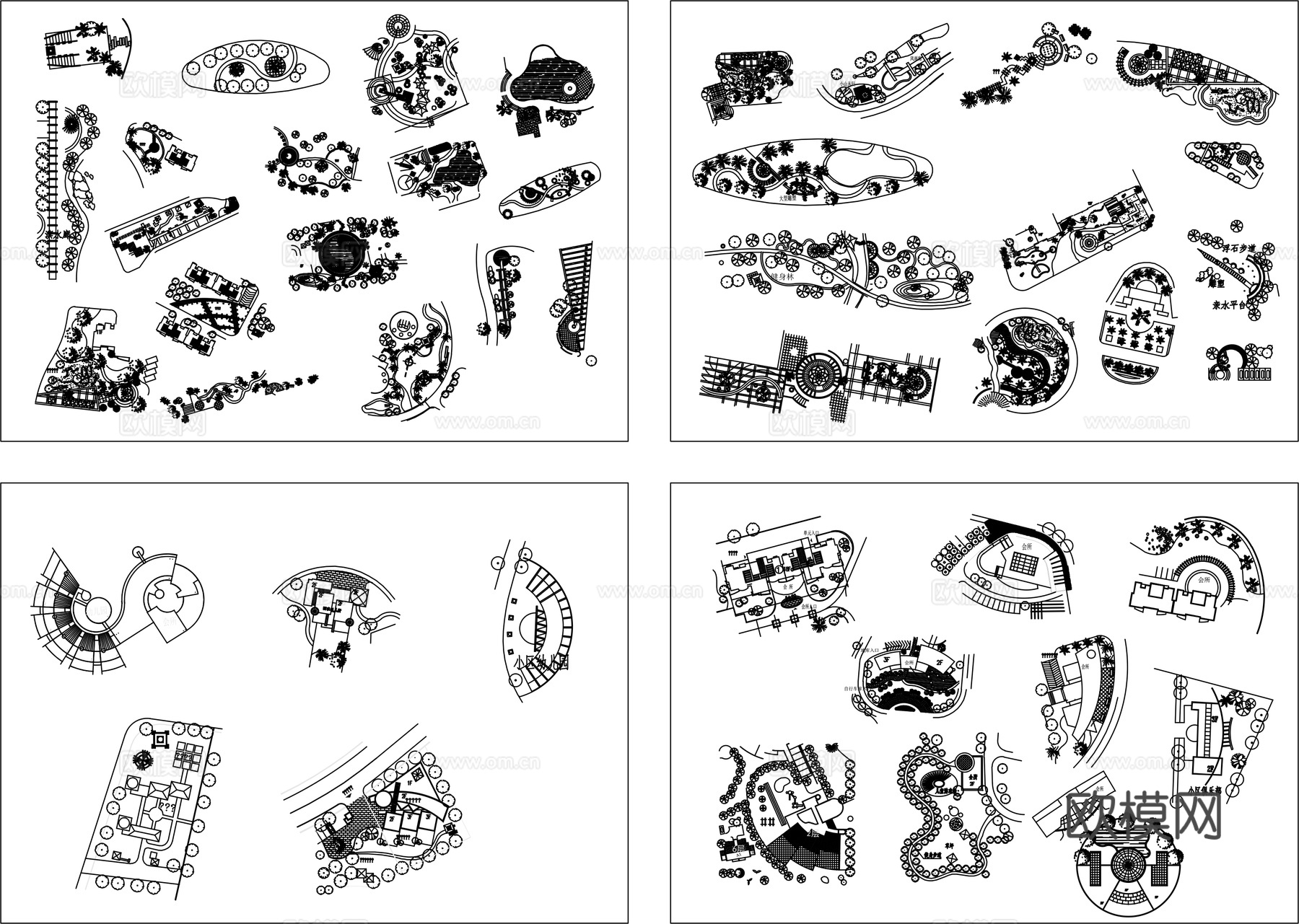 别墅造景户外庭院造景阳台造景室内小景cad施工图下载（渲染图5）