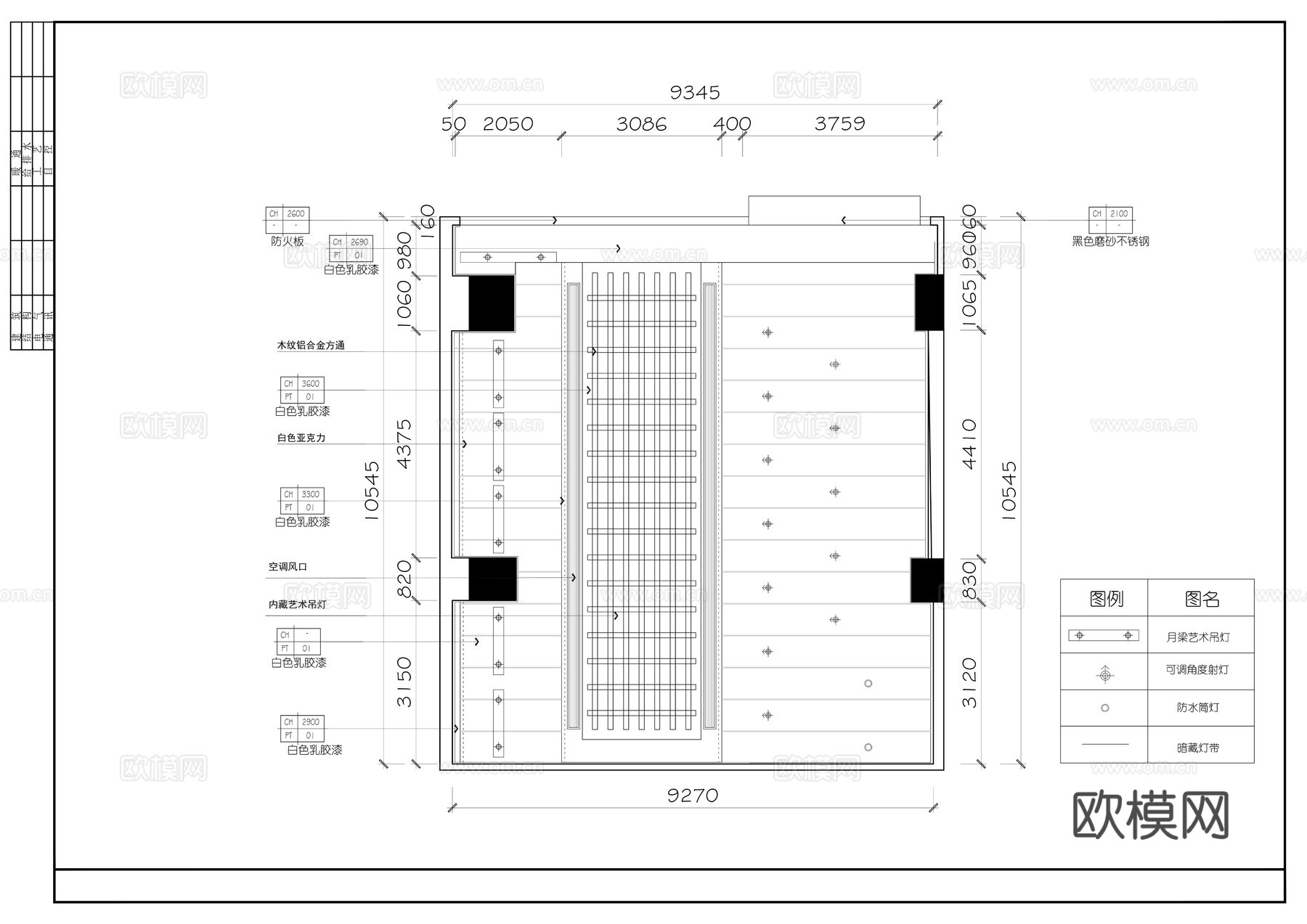 兰州拉面全套施工图cad施工图下载（渲染图2）