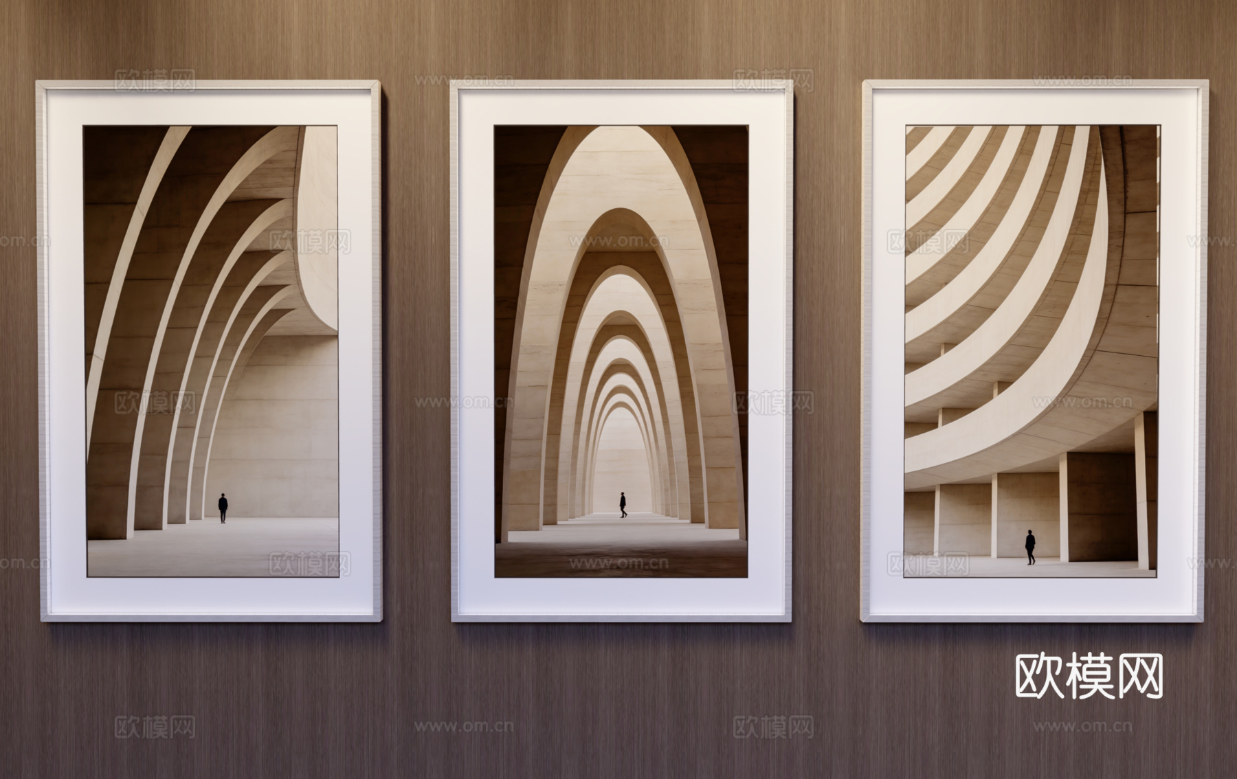 竖挂装饰画su模型