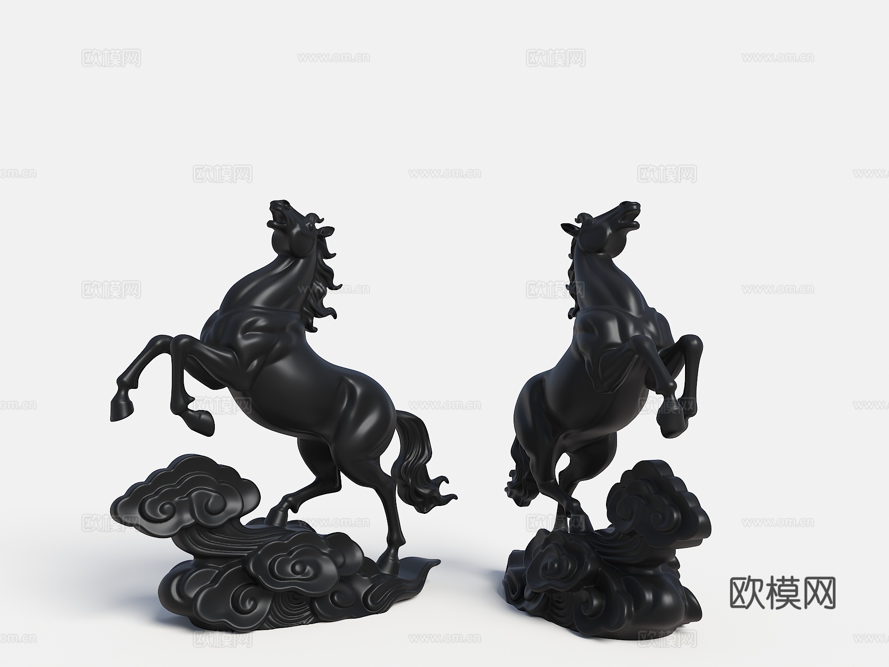 现代雕塑 景观雕塑 马雕塑 动物雕塑摆件 马踏祥云雕塑 主题su模型