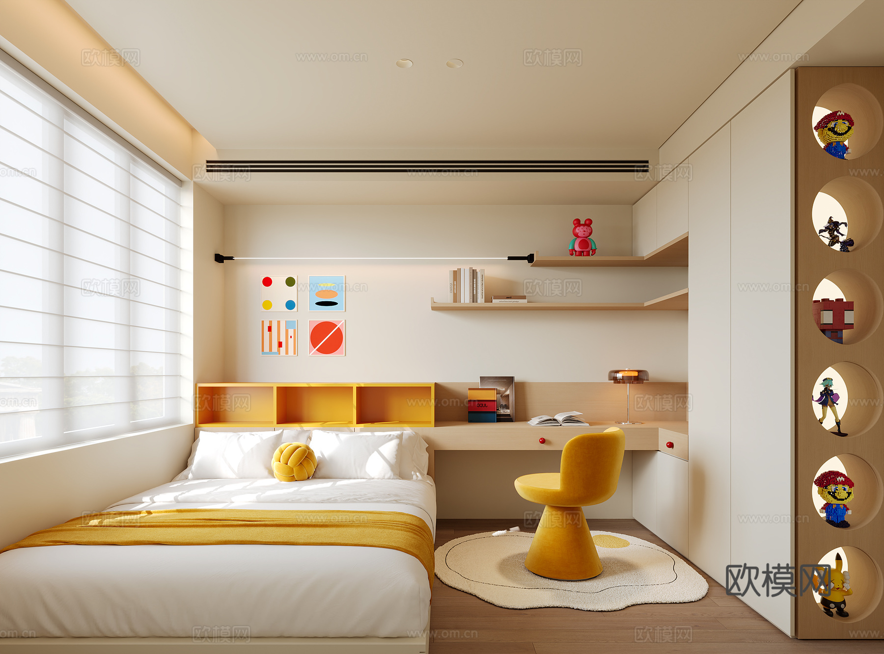 榻榻米卧室su模型
