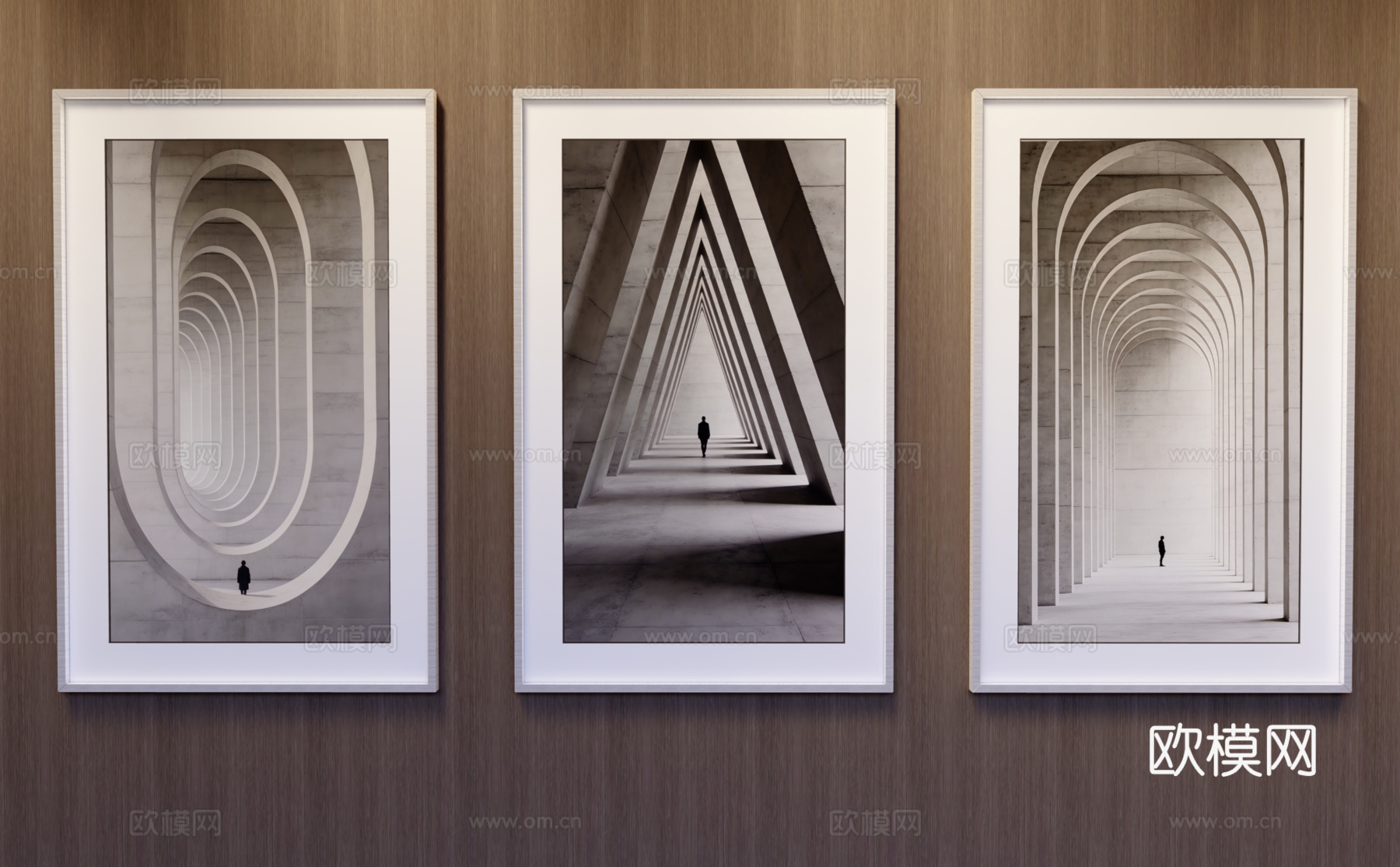 竖挂装饰画su模型