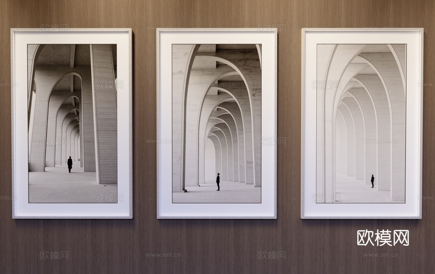 竖挂装饰画su模型