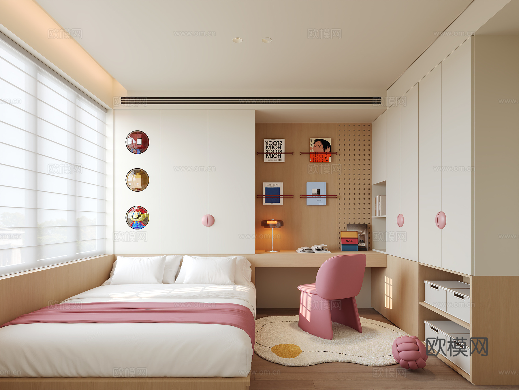 榻榻米卧室su模型
