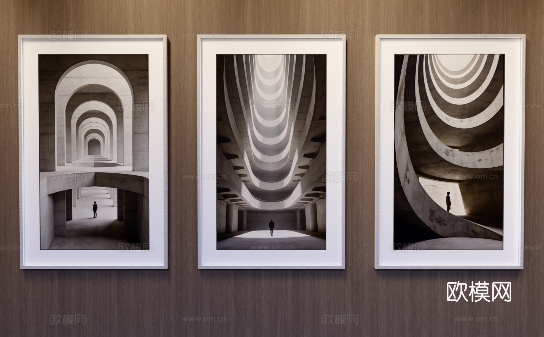 竖挂装饰画su模型