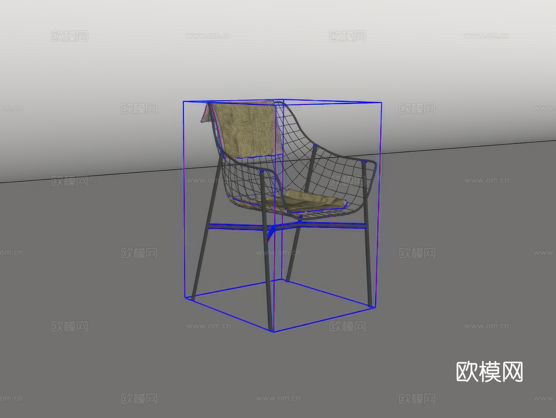 休闲椅su模型下载（渲染图2）