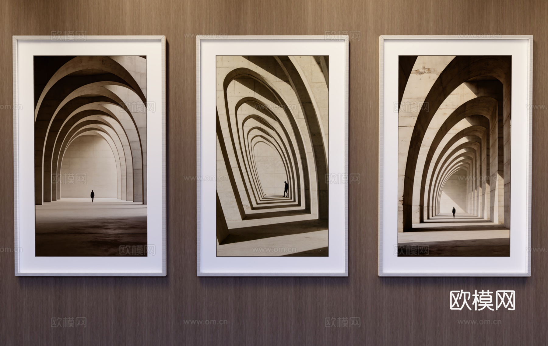 竖挂装饰画su模型