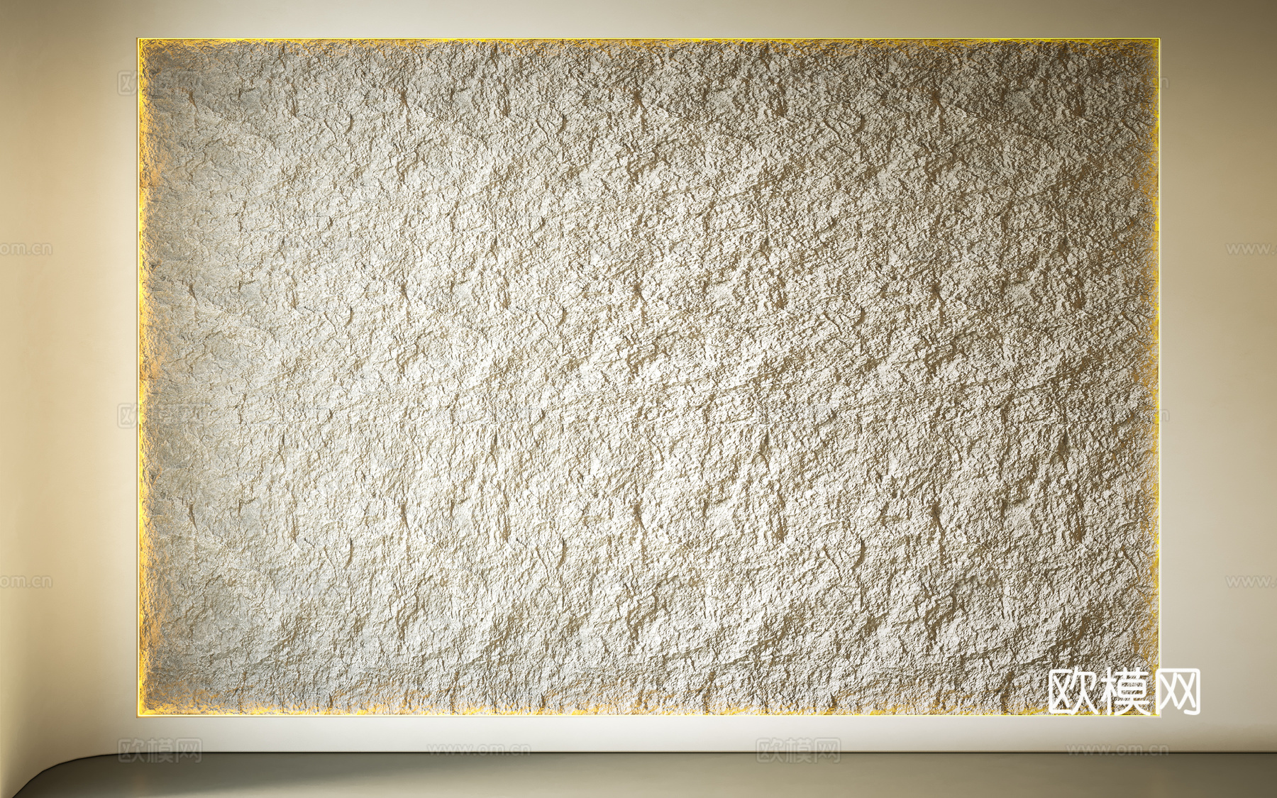 现代 背景墙 新月石 岩石墙面 毛石 肌理墙 文化石背景墙su模型