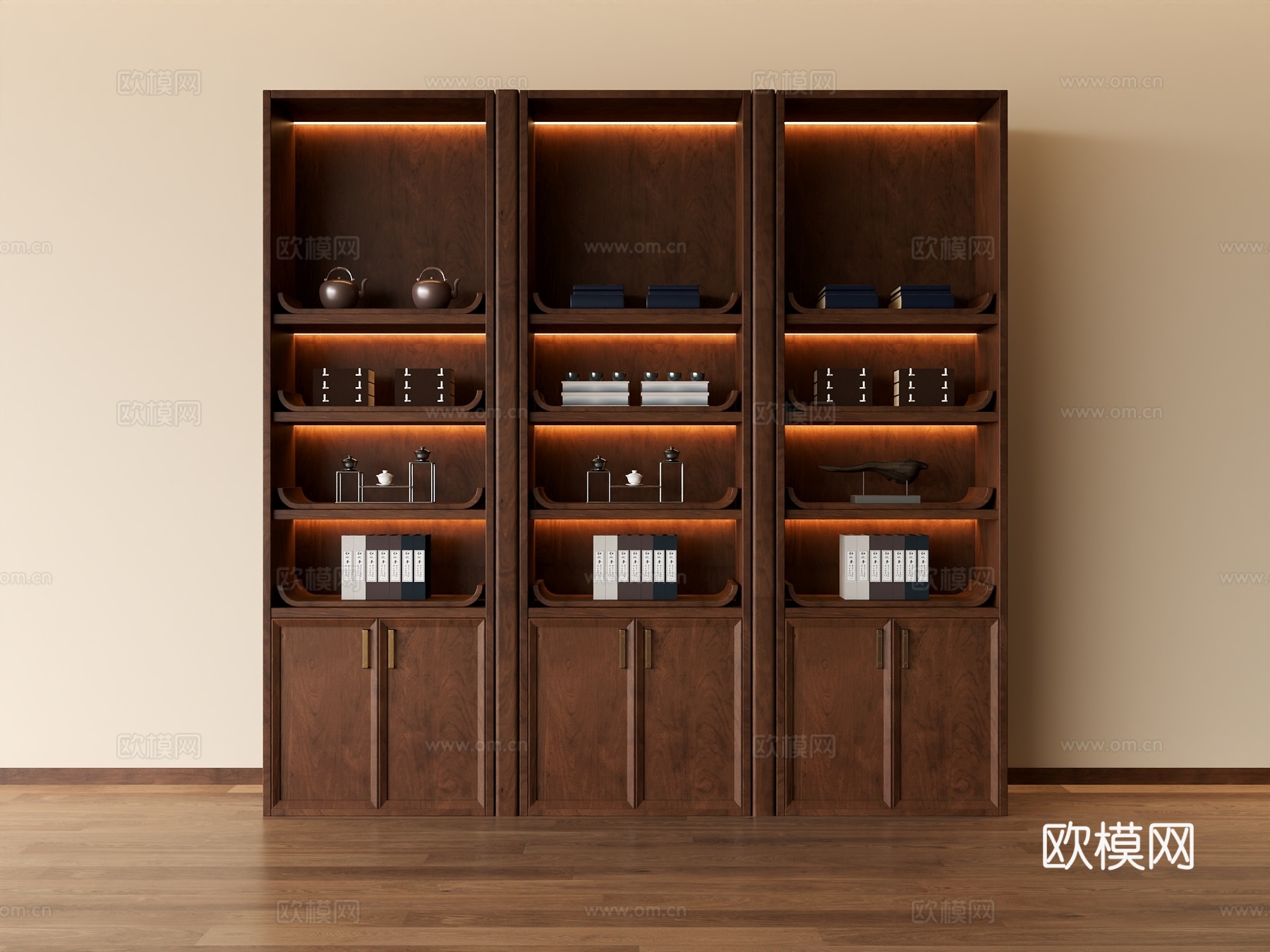 新中式装饰柜3d模型