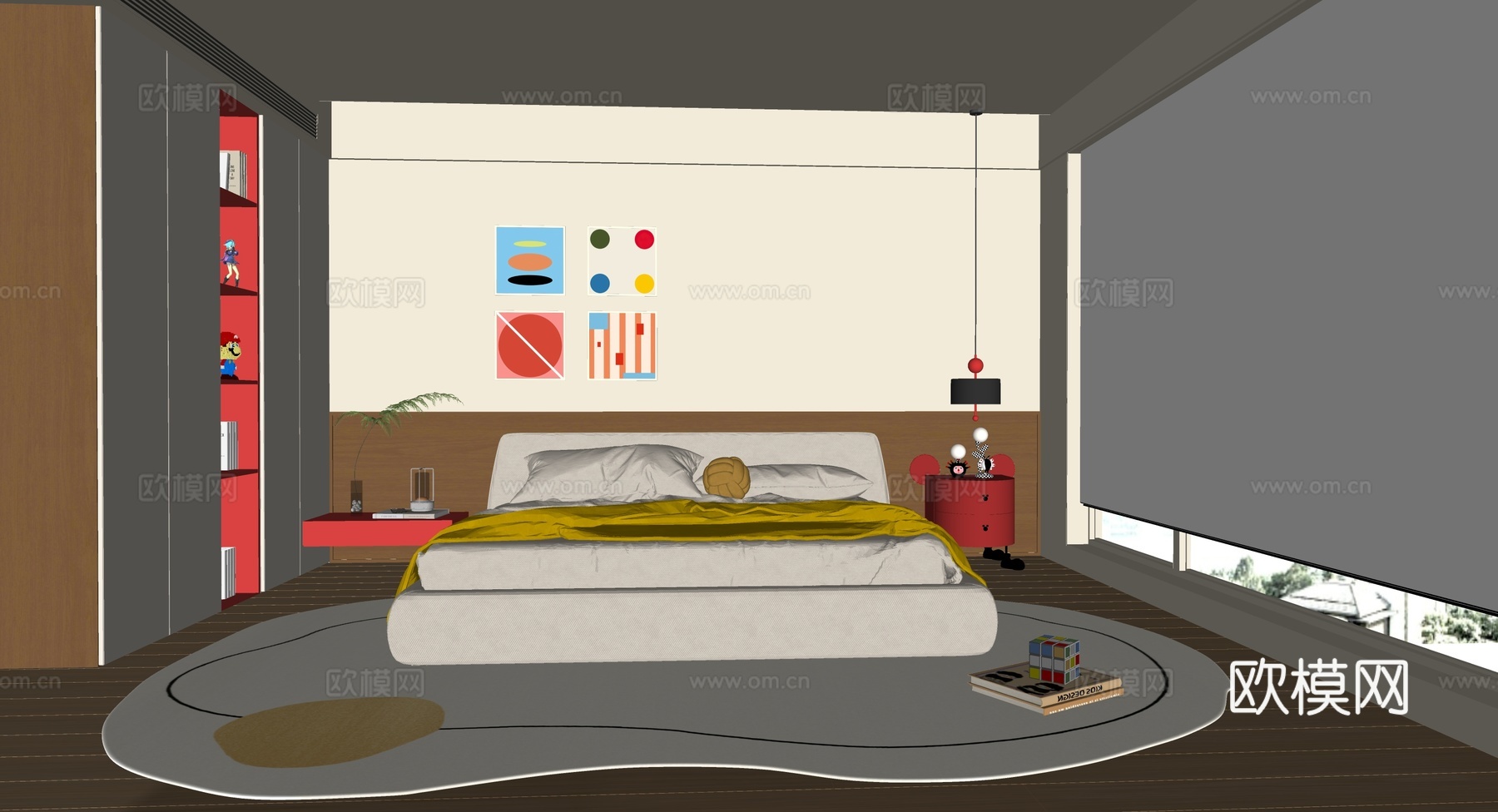 多巴胺卧室su模型