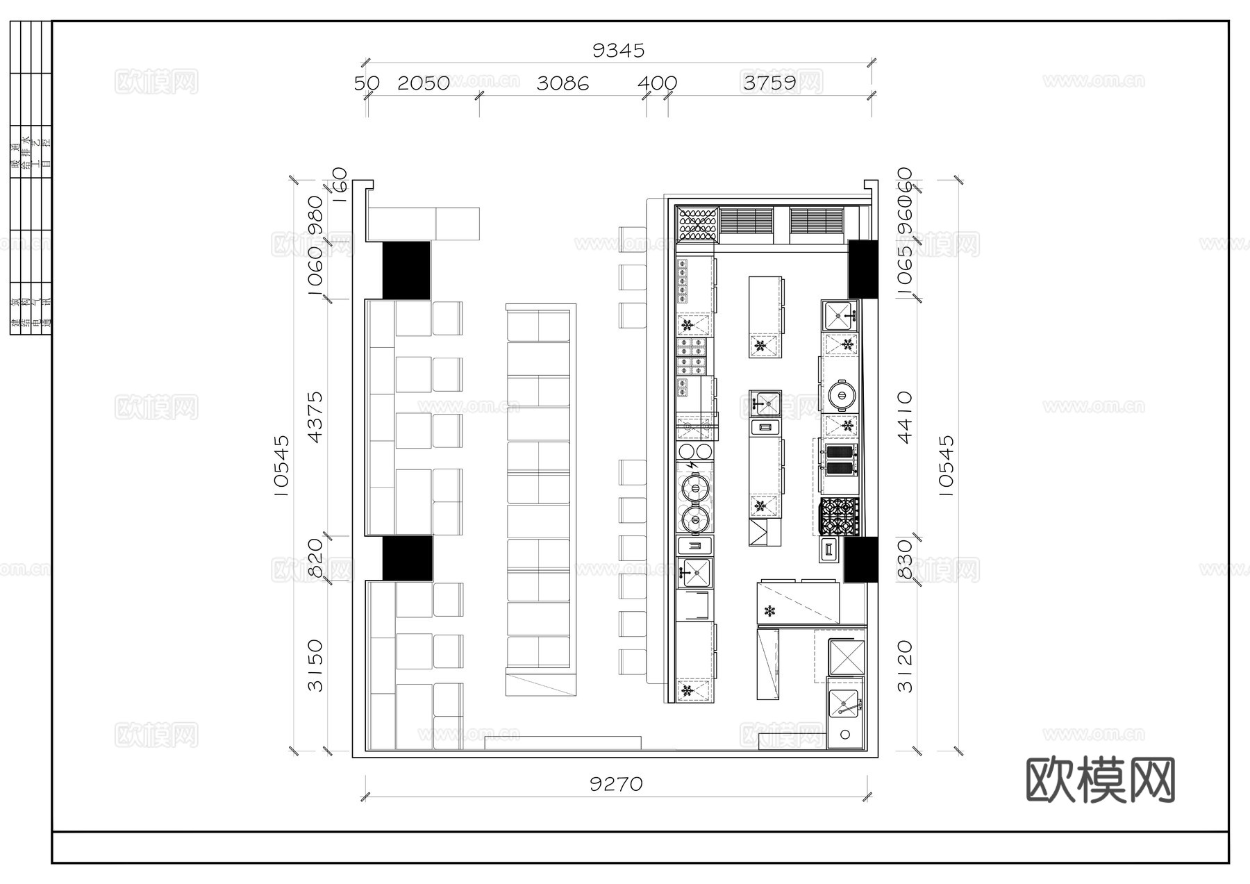 兰州拉面全套施工图cad施工图下载（渲染图1）