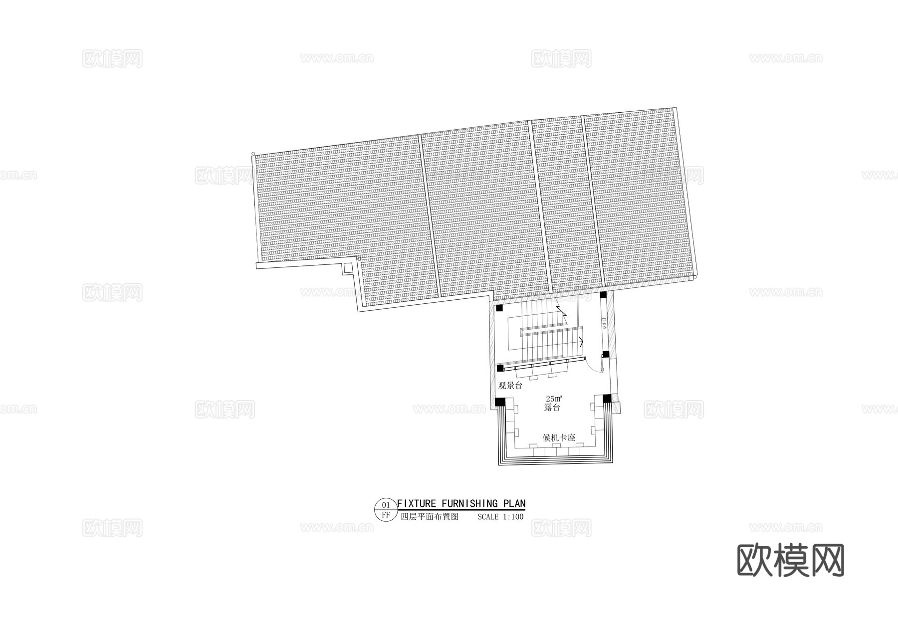 剧本杀密室逃脱角色扮演沉浸式剧场平面布置图cad施工图cad施工图下载（渲染图4）