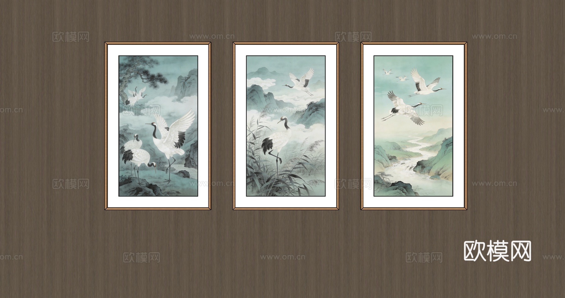 竖挂装饰画su模型