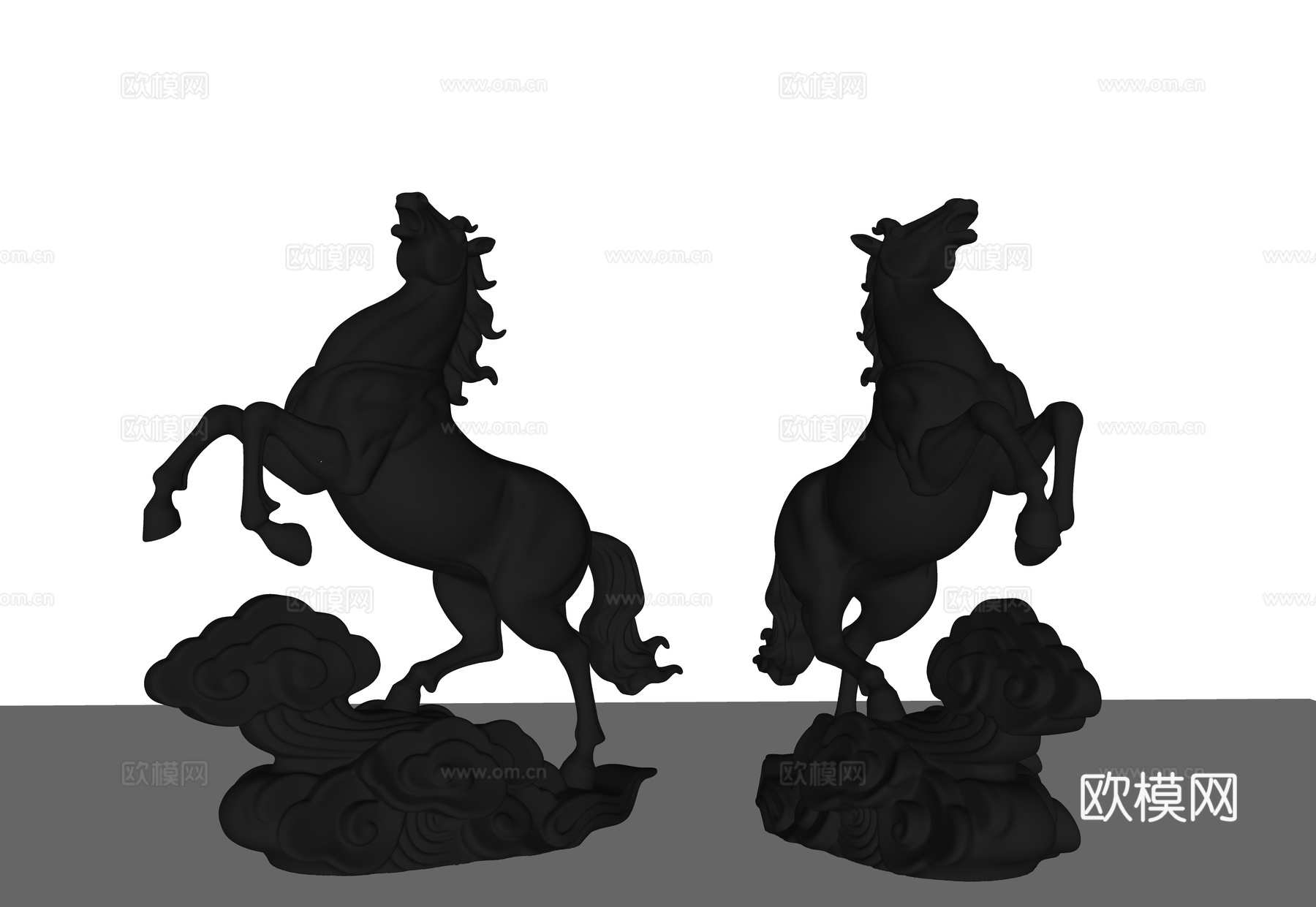 现代雕塑 景观雕塑 马雕塑 动物雕塑摆件 马踏祥云雕塑 主题su模型
