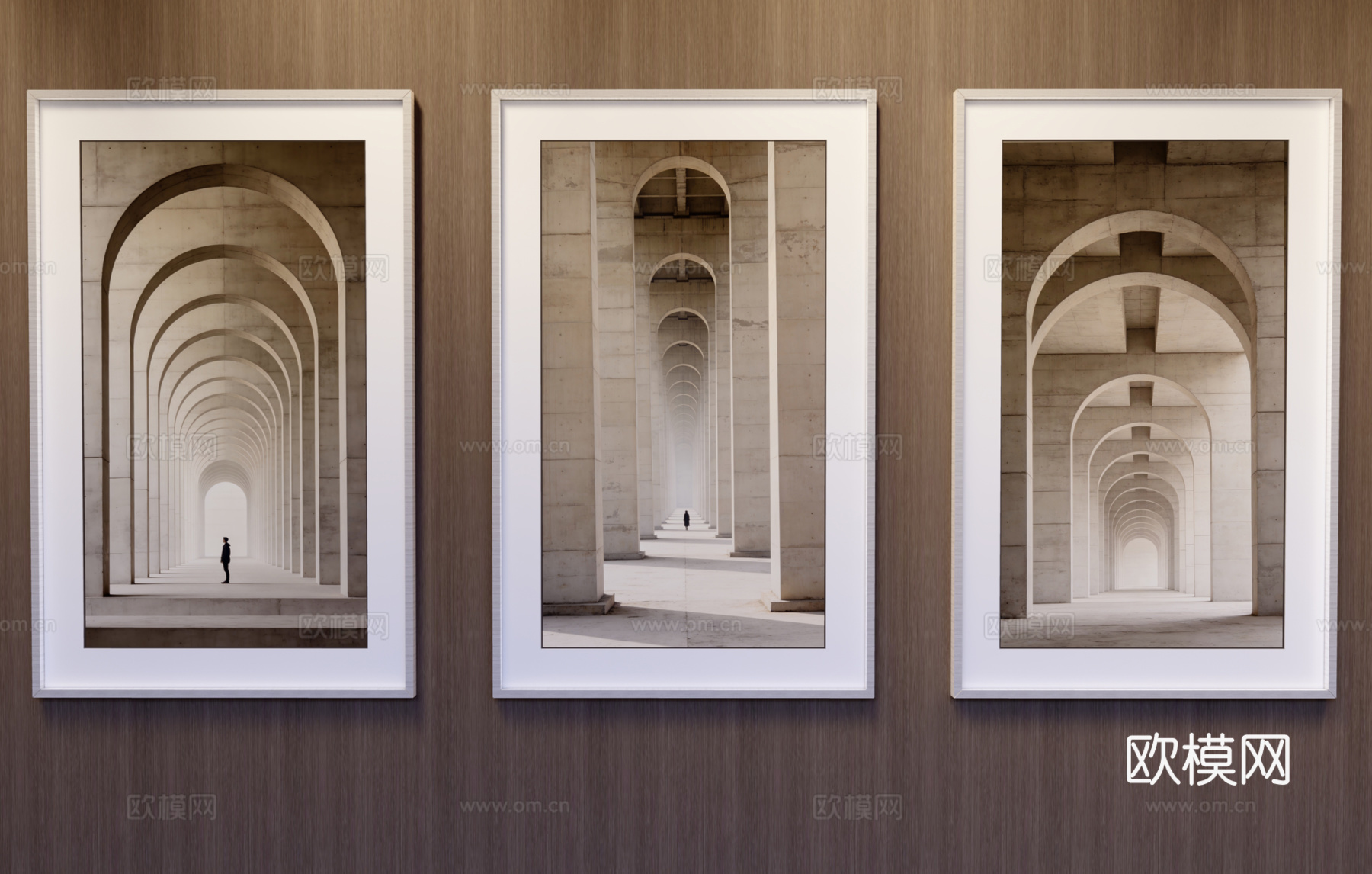 竖挂装饰画su模型