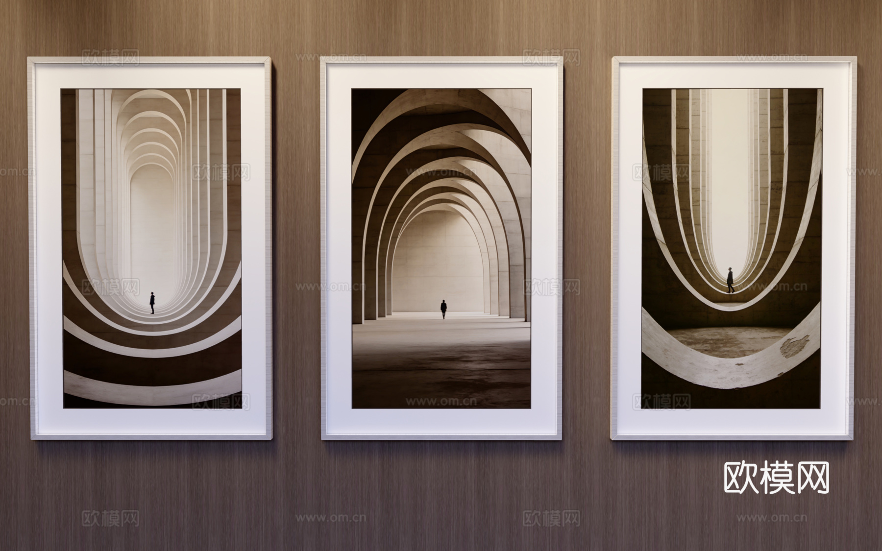 竖挂装饰画su模型