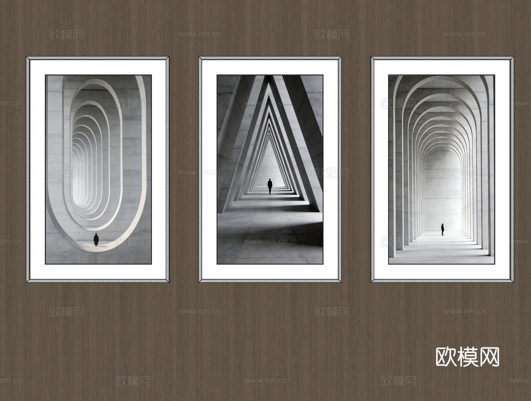 竖挂装饰画su模型