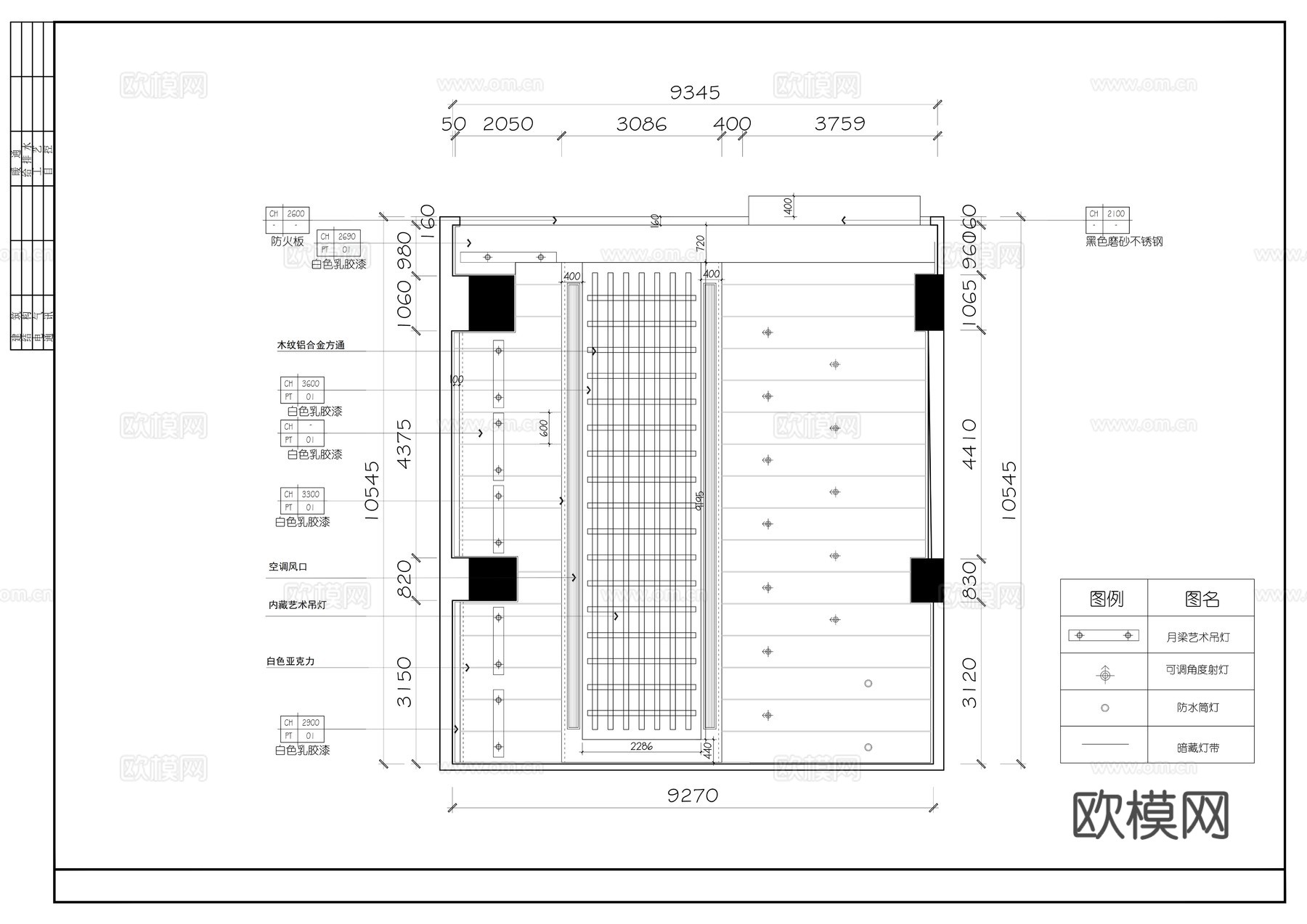 兰州拉面全套施工图cad施工图下载（渲染图3）