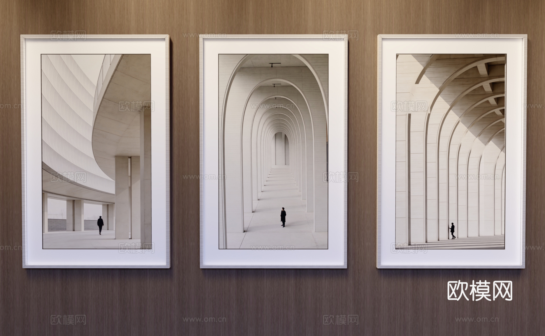 竖挂装饰画su模型