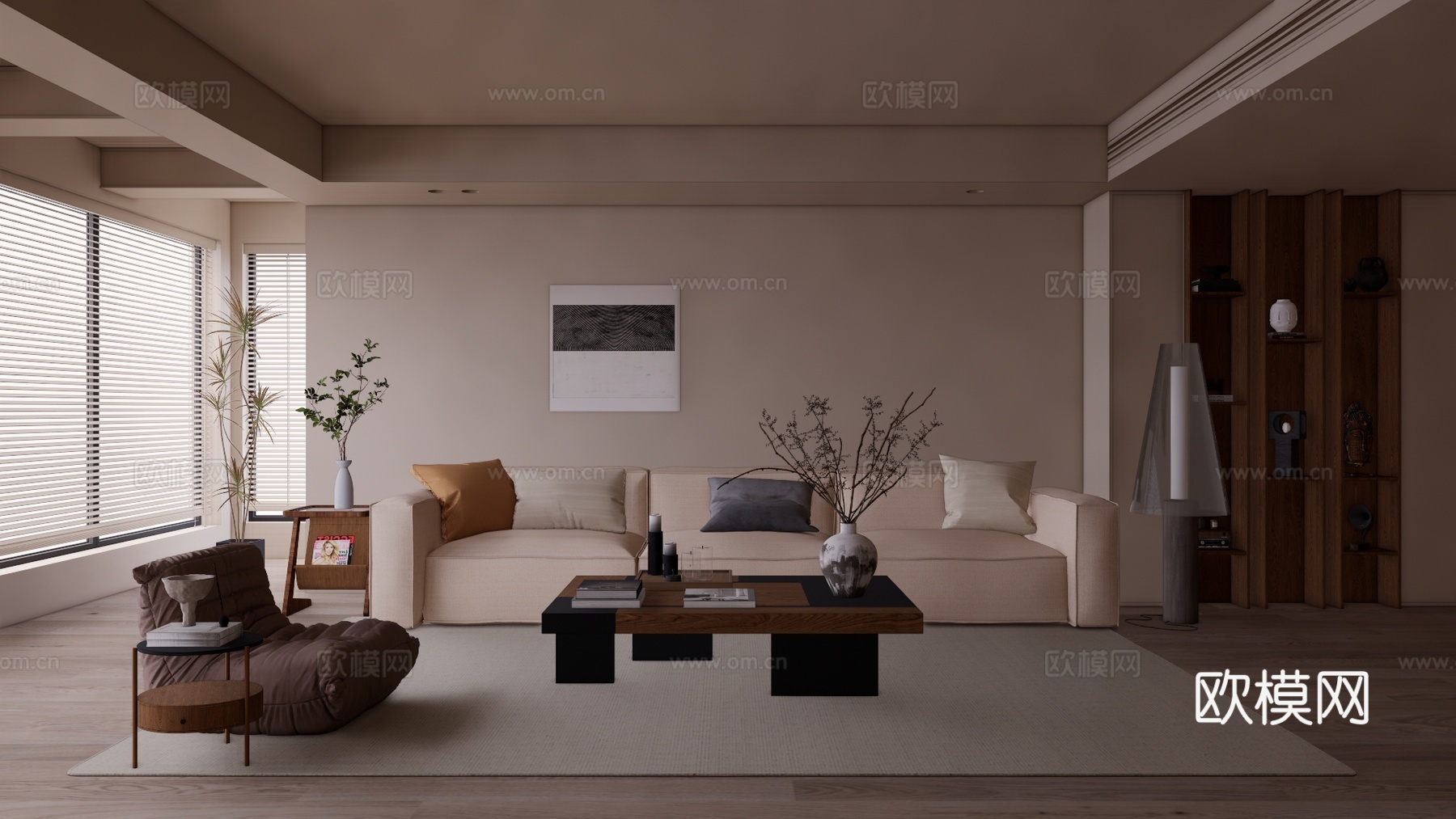 卧室 客厅 衣帽间 阳台su模型