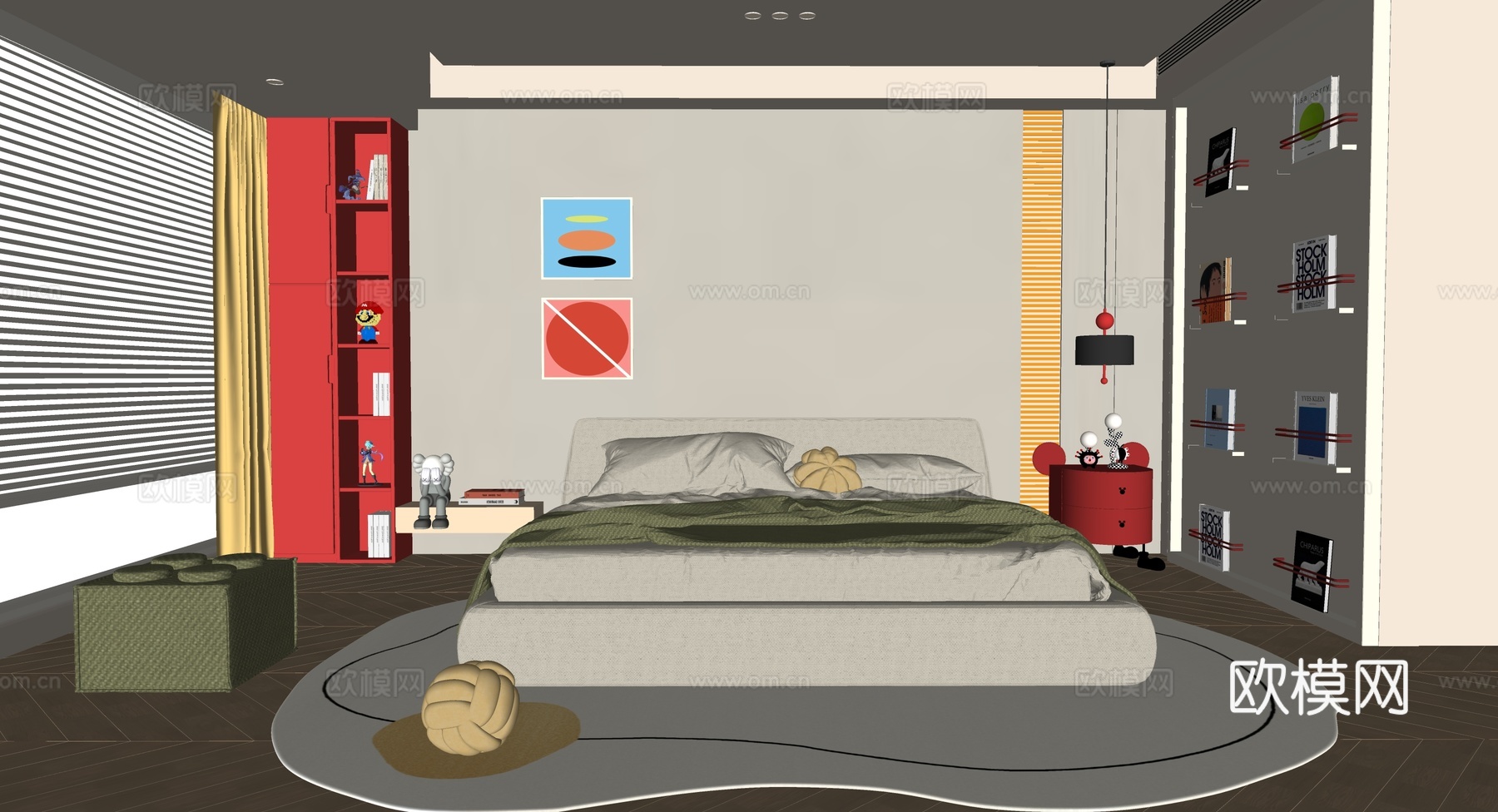 多巴胺卧室su模型