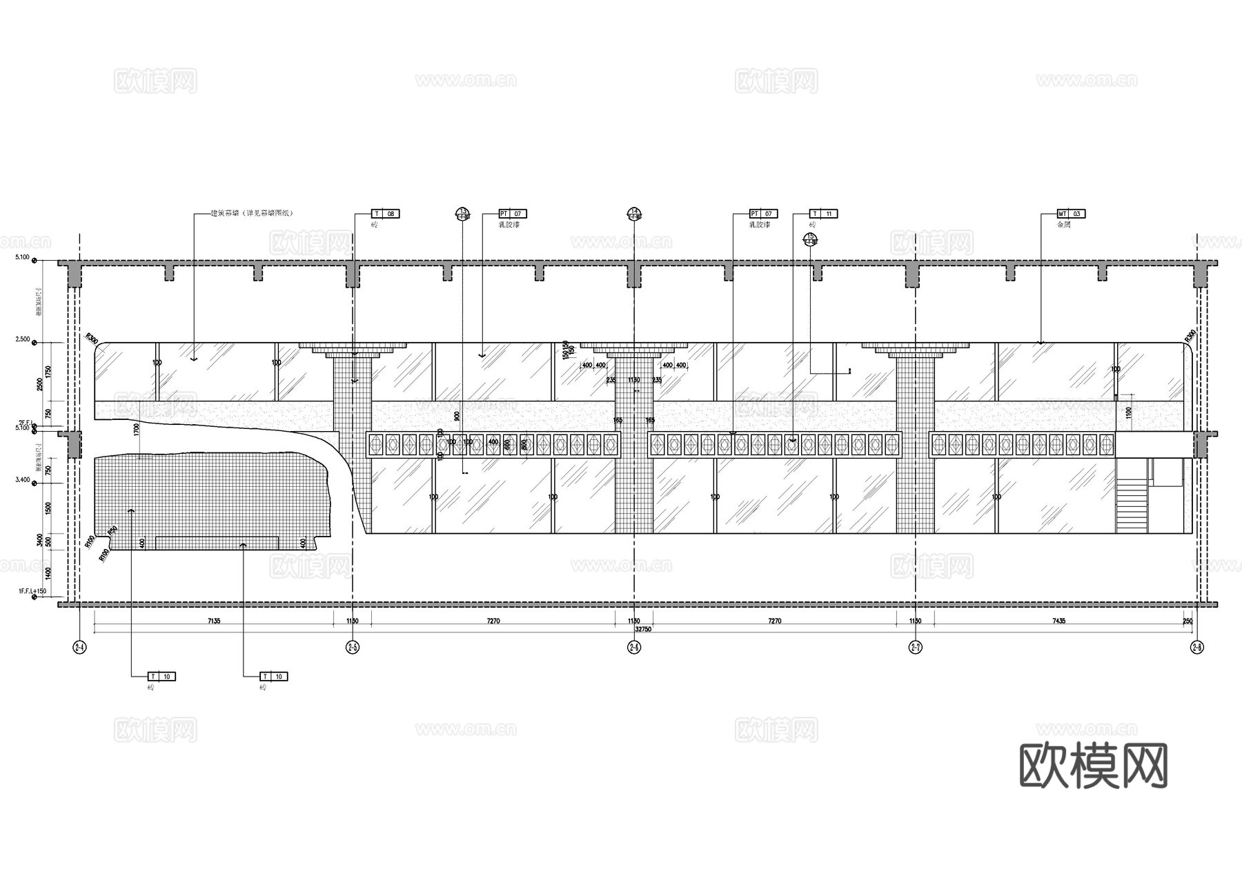 1200㎡弧形儿童游泳池全套施工图  圆形游泳馆   休闲娱cad施工图下载（渲染图5）