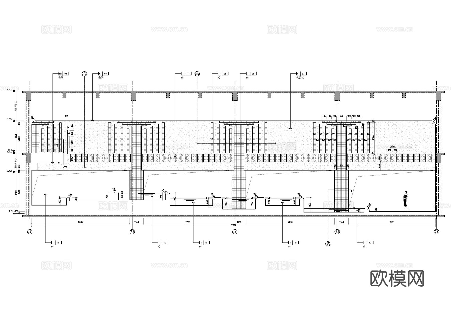 1200㎡弧形儿童游泳池全套施工图  圆形游泳馆   休闲娱cad施工图下载（渲染图6）