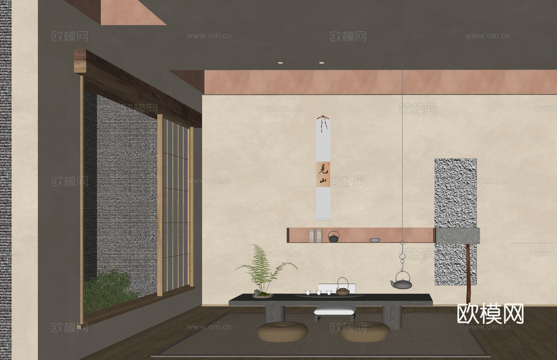 客厅 餐厅 卫生间 卧室su模型