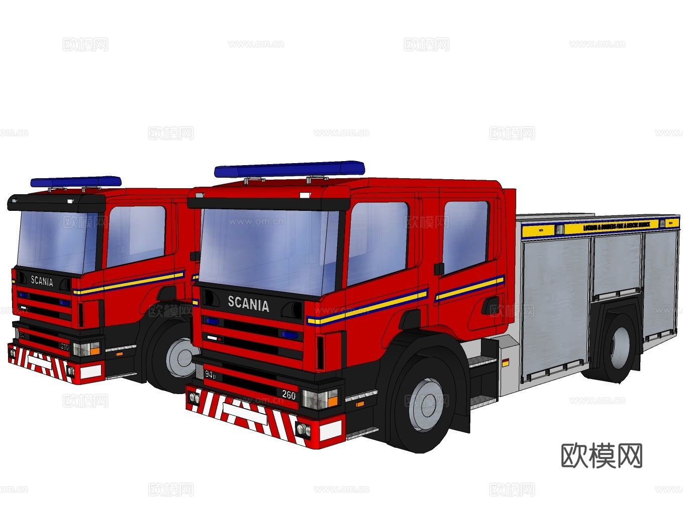 消防车su模型