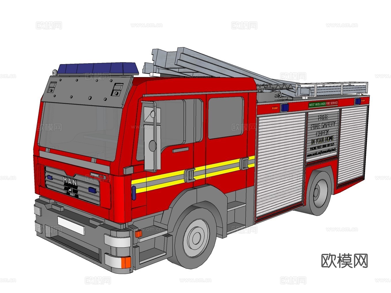消防车su模型
