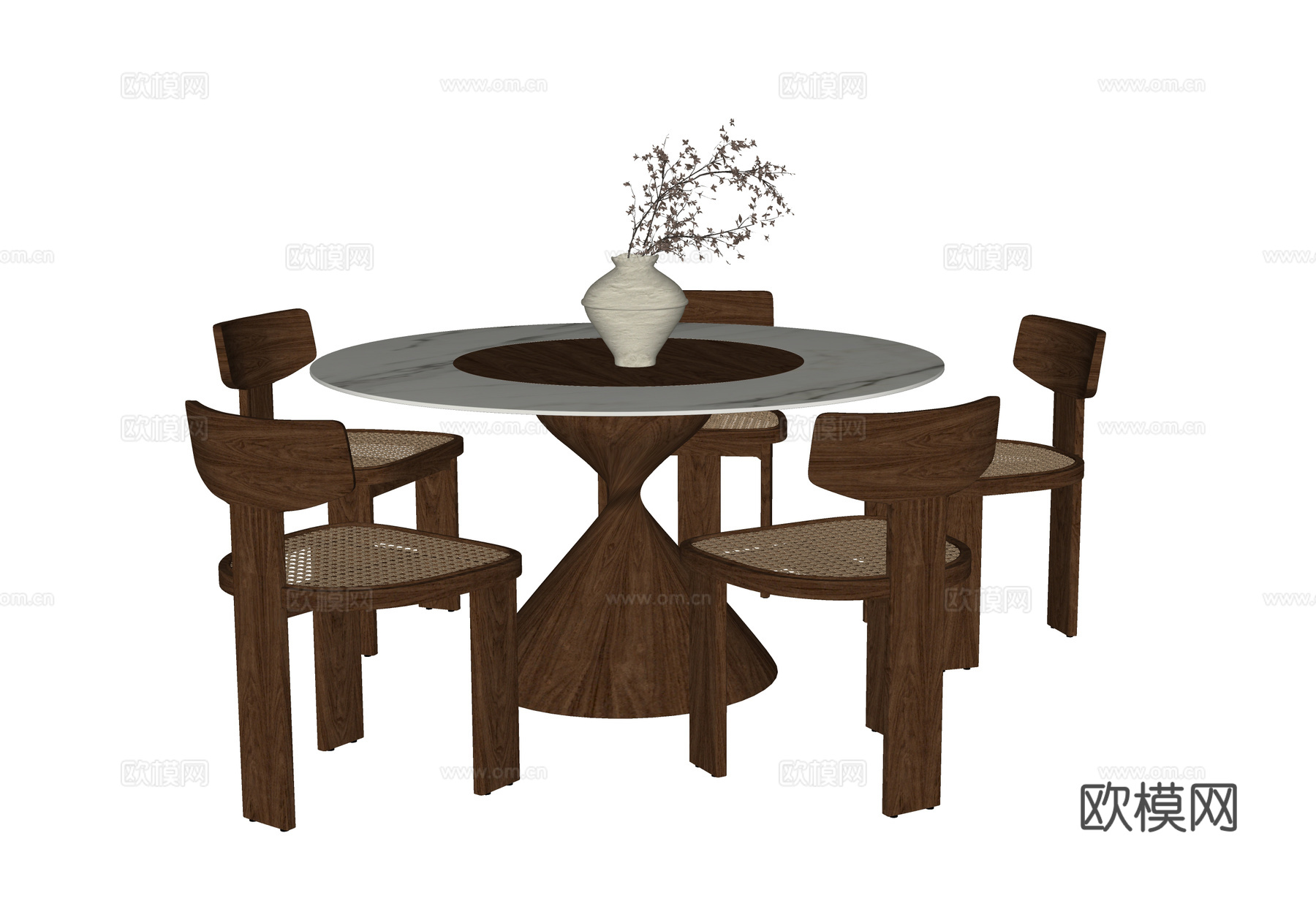 现代餐桌椅组合su模型