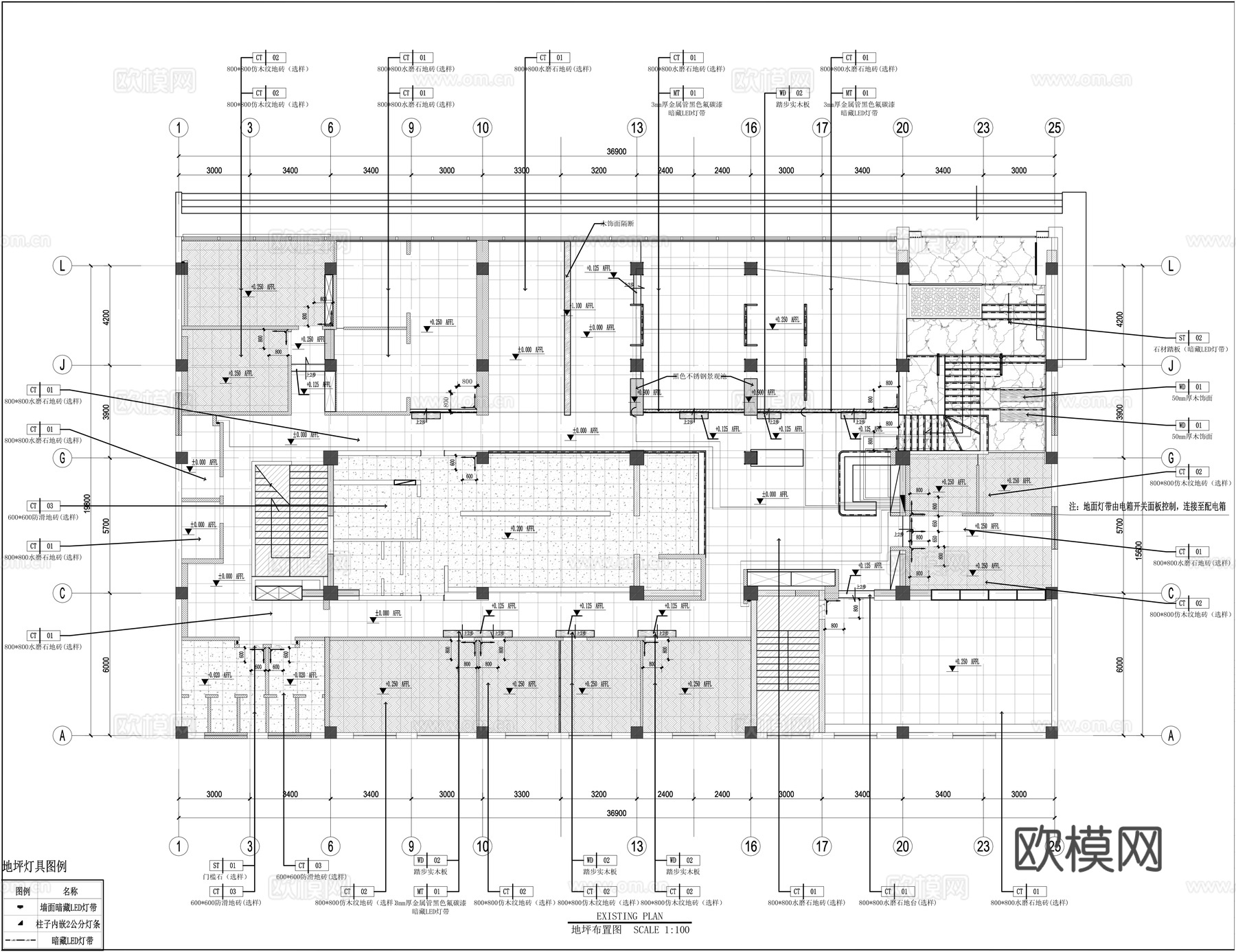 烧烤店装修平面施工图cad施工图