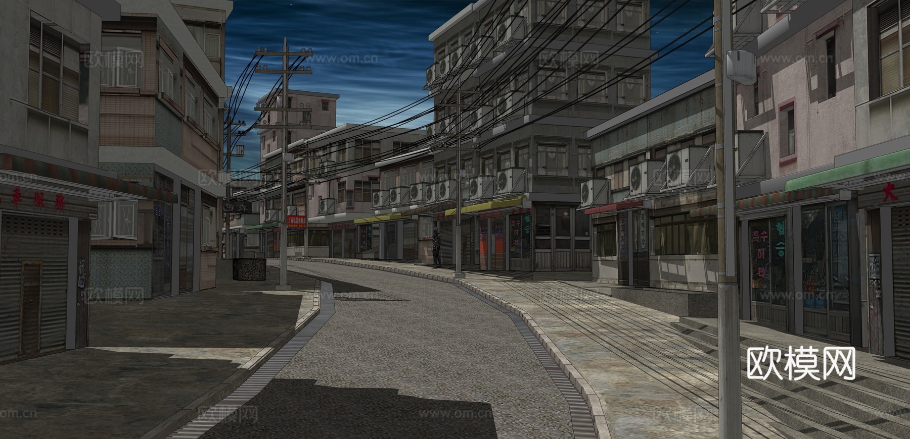 网红打卡工业建筑旧改工厂商业街su模型su模型